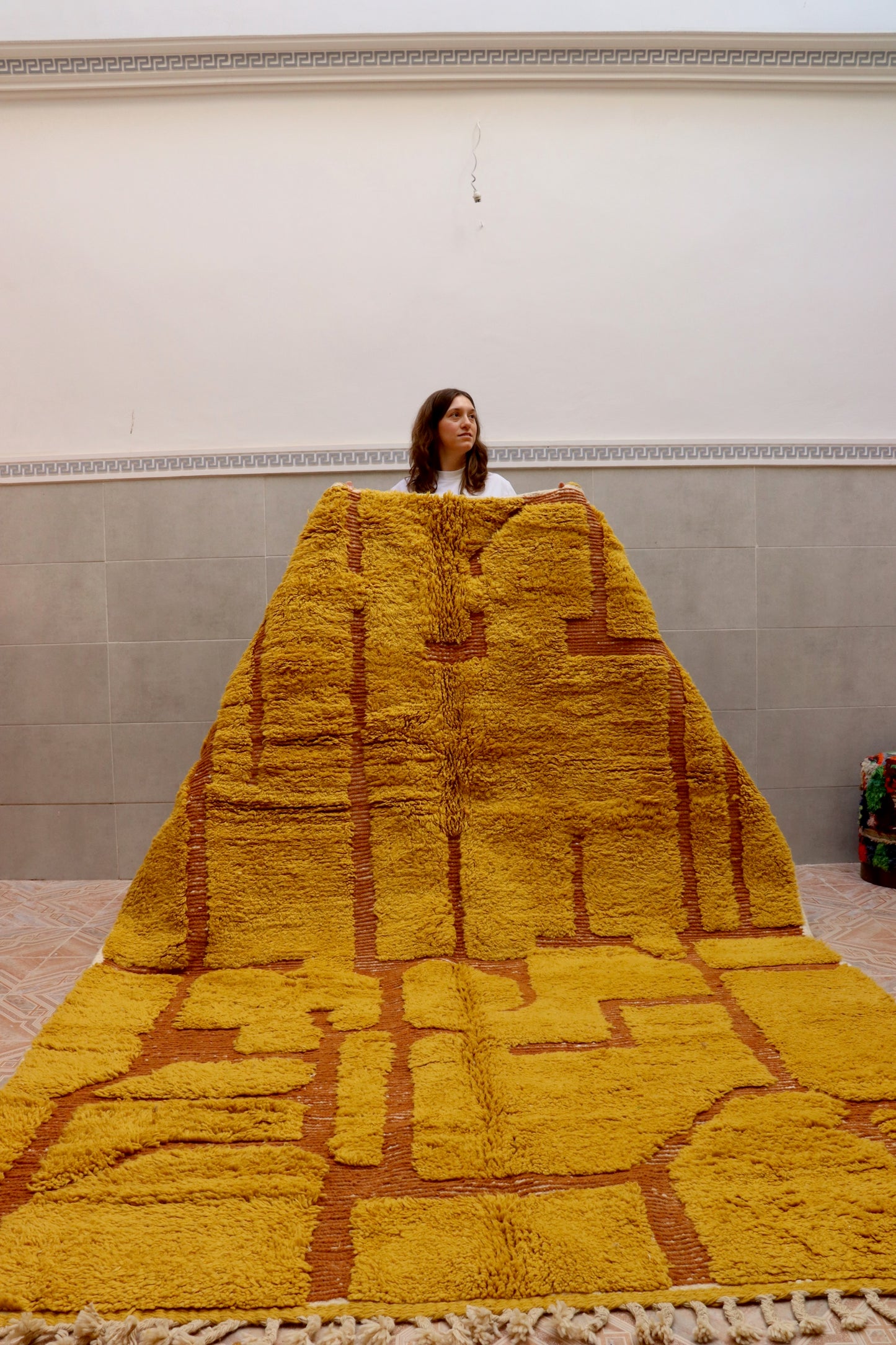 Beni Ouarain Marokkaans kleurrijk vloerkleed (961) 207x300cm - Sahara