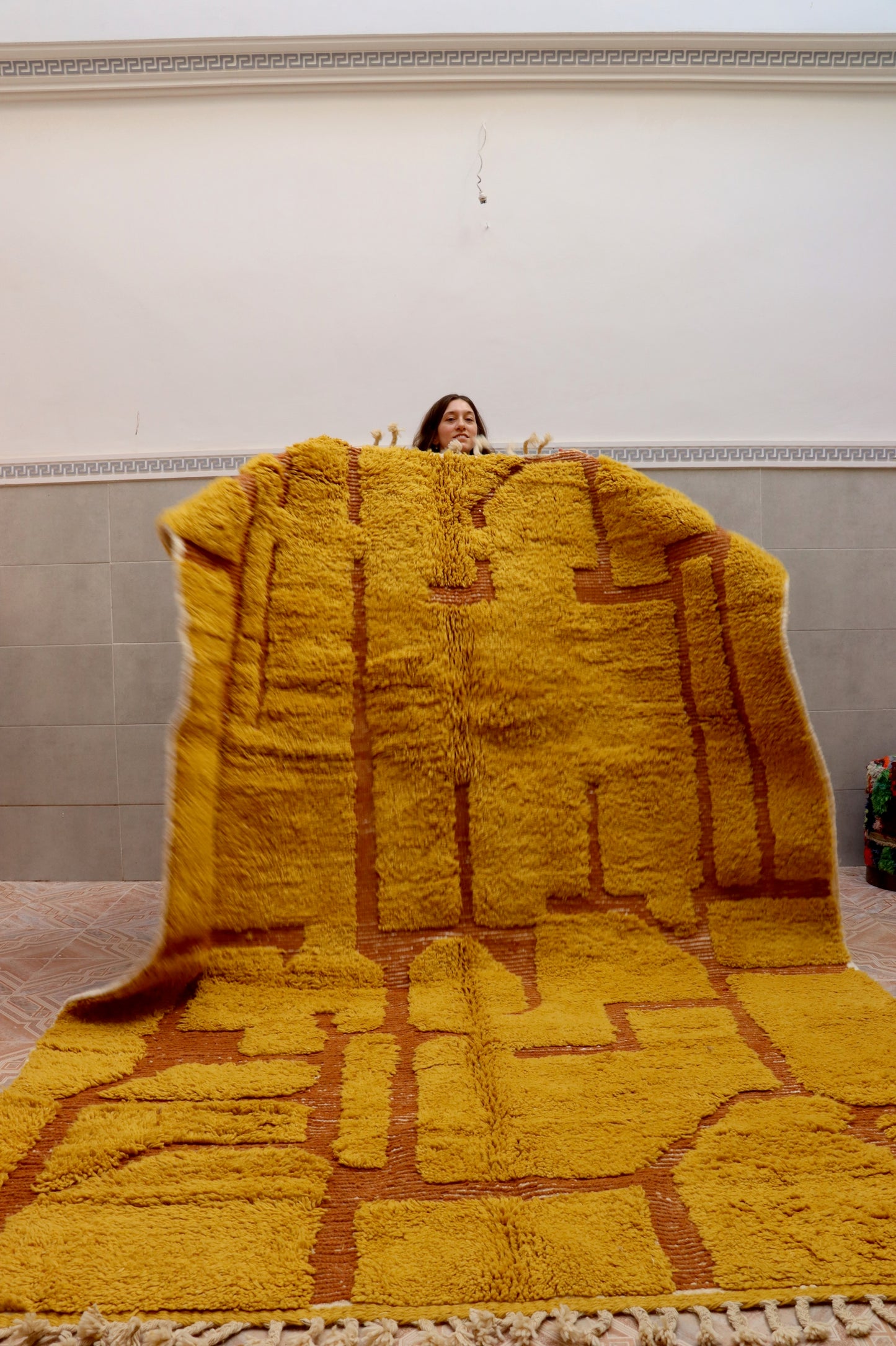 Beni Ouarain Marokkaans kleurrijk vloerkleed (961) 207x300cm - Sahara