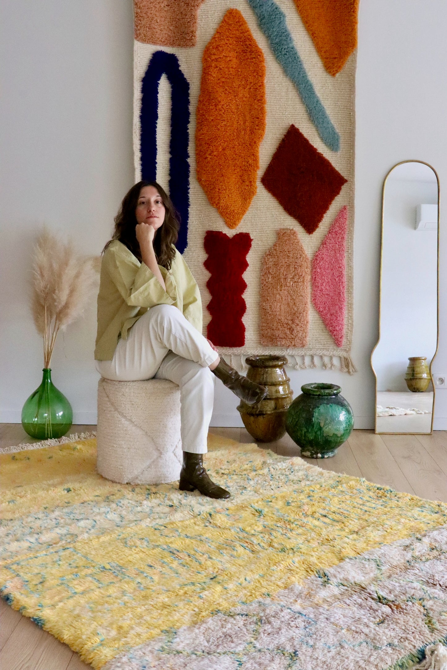 Beni Ouarain Moroccan Colorful Rug (982) 250x170 - Lemon Juice