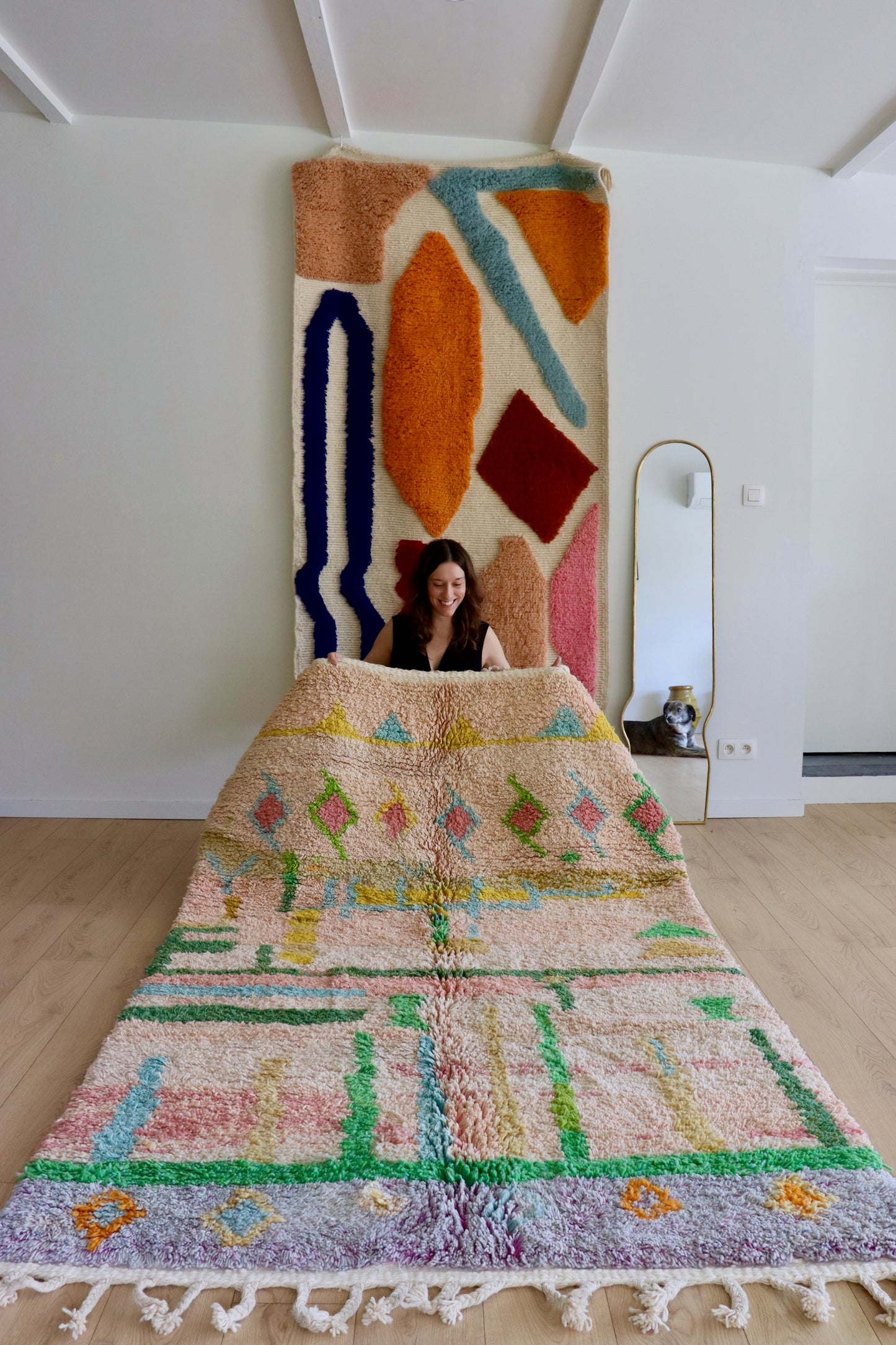 Beni Ouarain Moroccan Colorful Rug (972) 255x155 - Jaipur