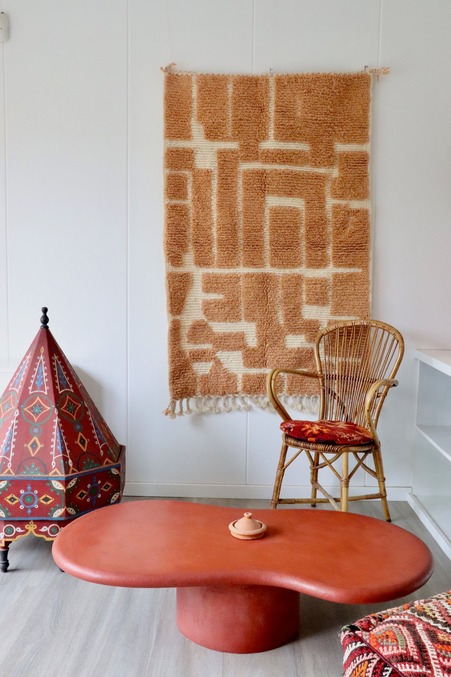 Wall Hanging Moroccan Rug (997) 153x100cm - Blush