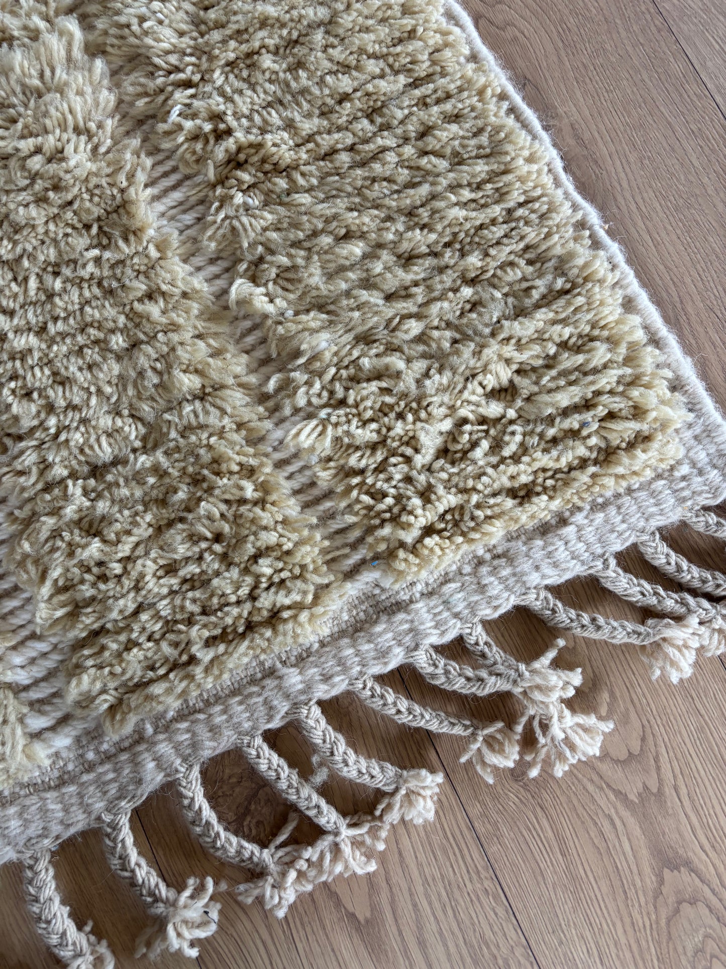 Beni Ouarain Marokkaans kleurrijk tapijt (1082) 307x206cm - Buttercream