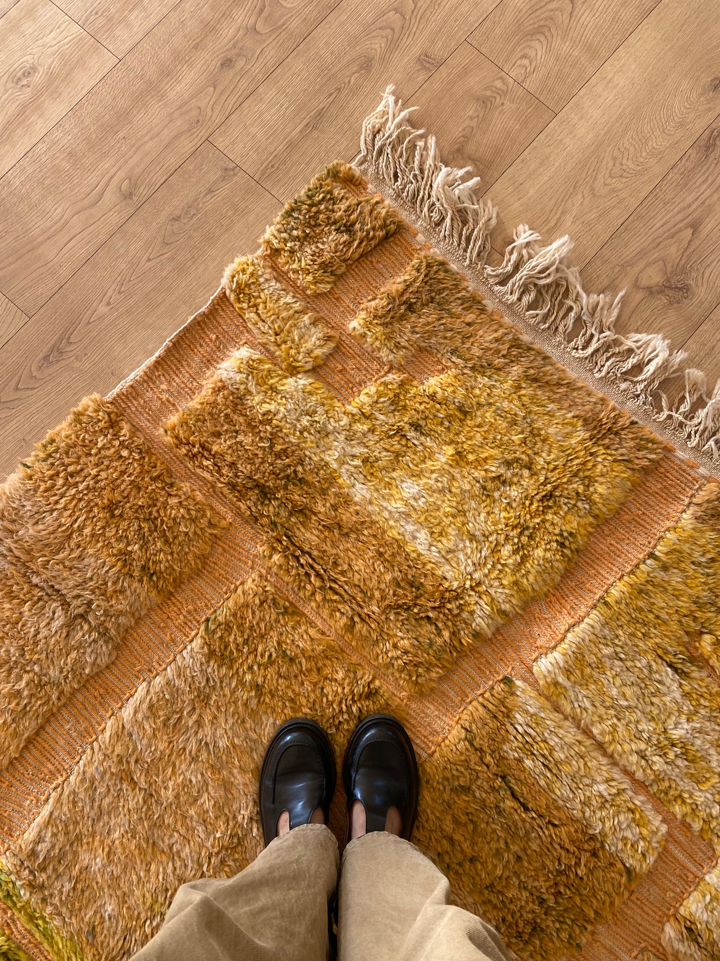 Tapis Beni Ouarain coloré (957) 237x176cm - Terra