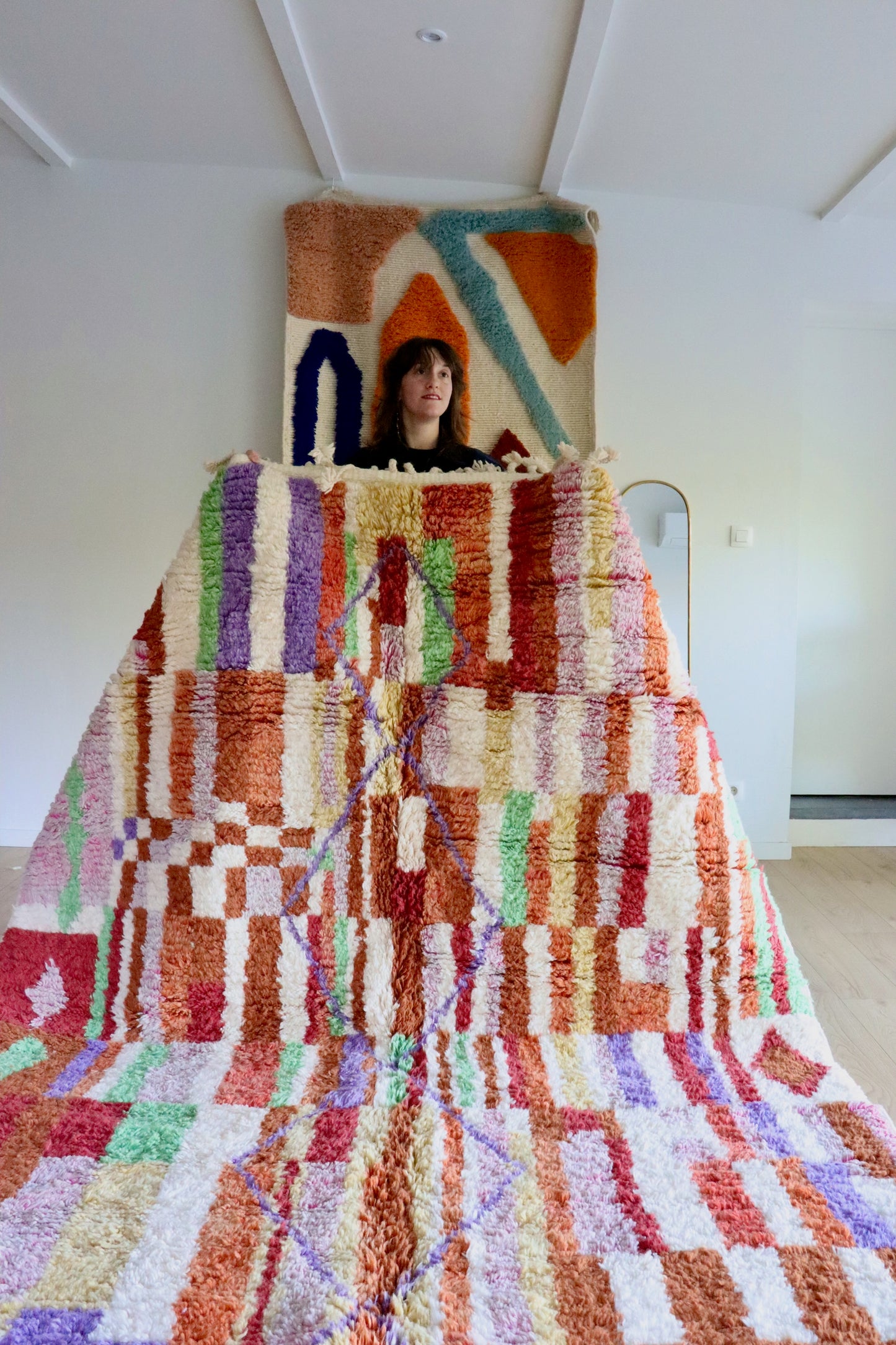 Tapis Beni Ouarain coloré (1017) 288x207cm - Willow