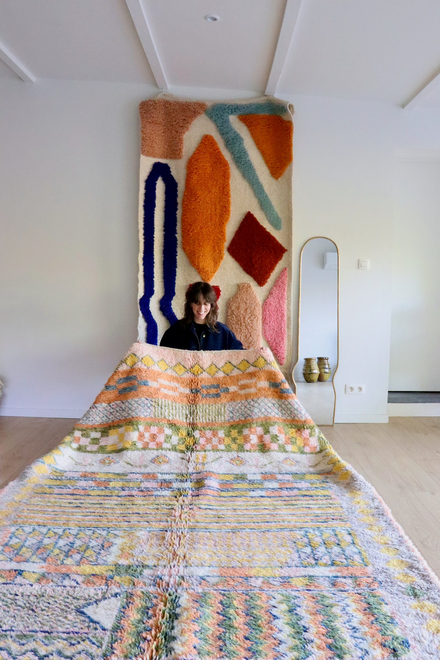 Beni Ouarain Marokkaans kleurrijk tapijt (1018) 304x203cm - Taroudant