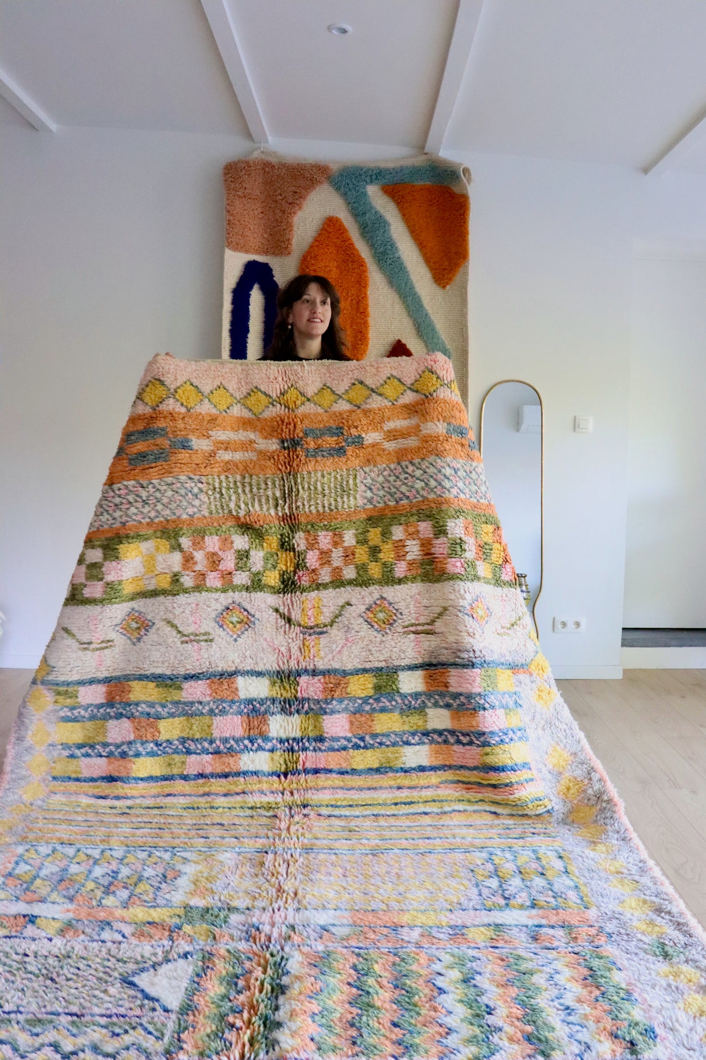 Beni Ouarain Marokkaans kleurrijk tapijt (1018) 304x203cm - Taroudant