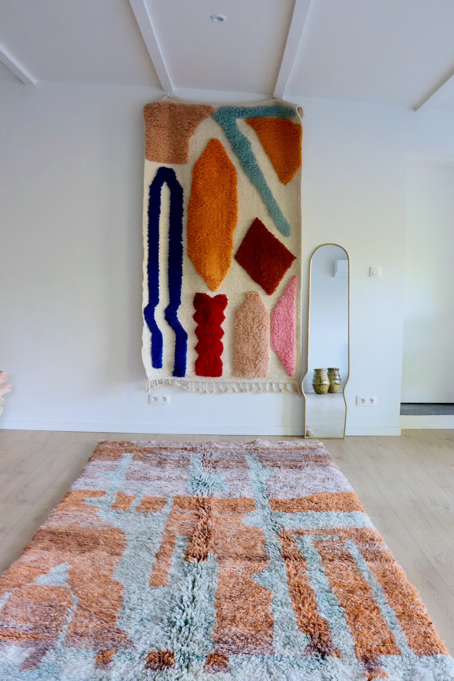 Beni Ouarain Marokkaans kleurrijk tapijt (1008) 260x157cm - Terra