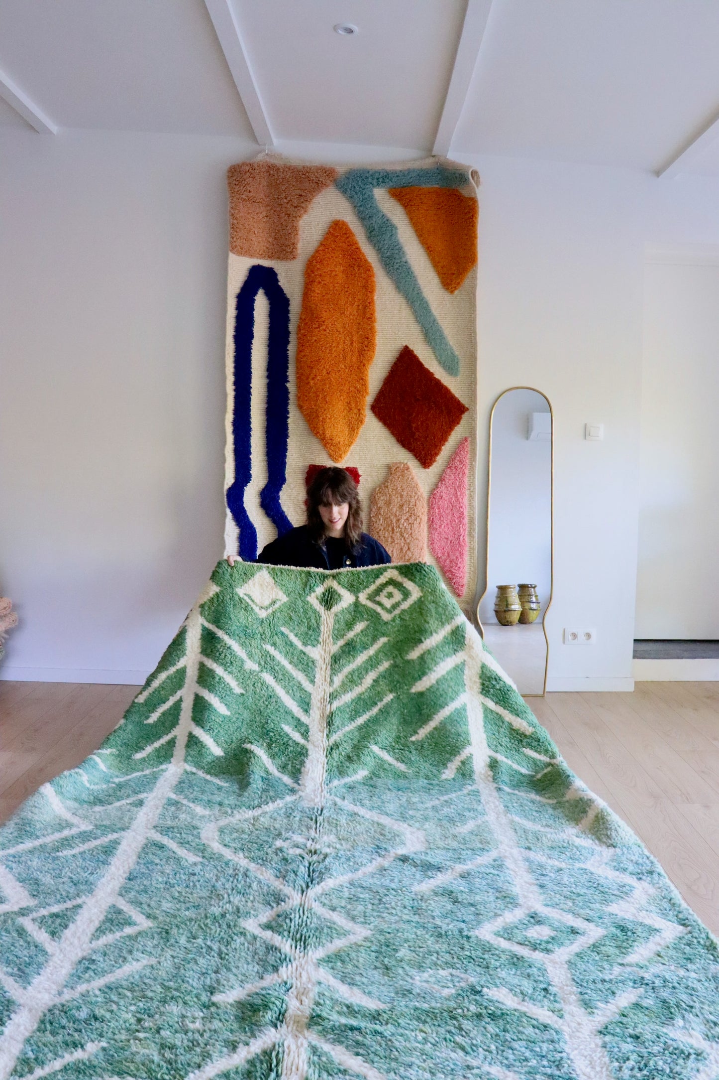 Beni Ouarain Marokkaans kleurrijk tapijt (1019) 298x196cm - Bali