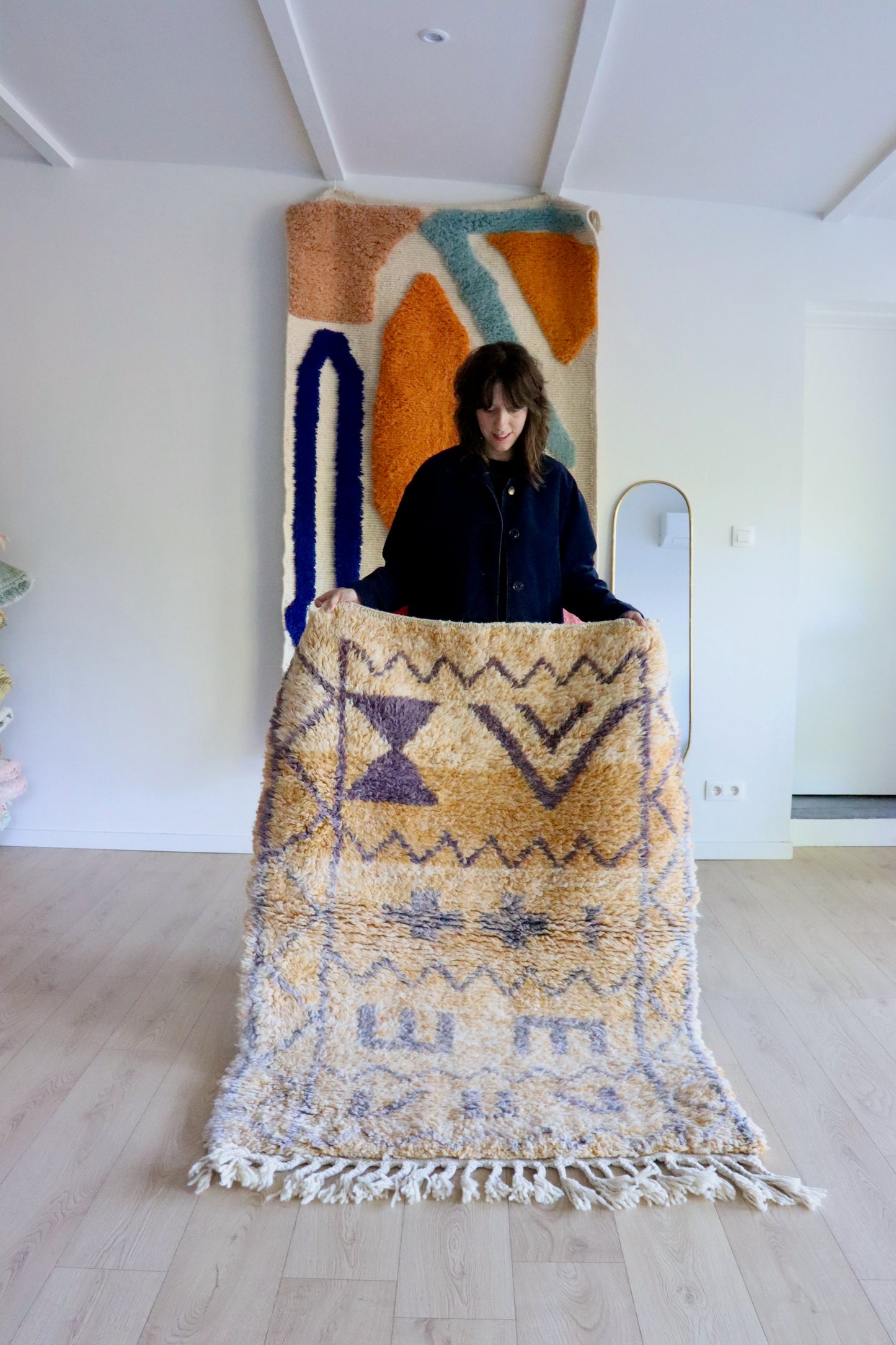 Tapis Beni Ouarain coloré (1000) 152x112cm - Lilac 2