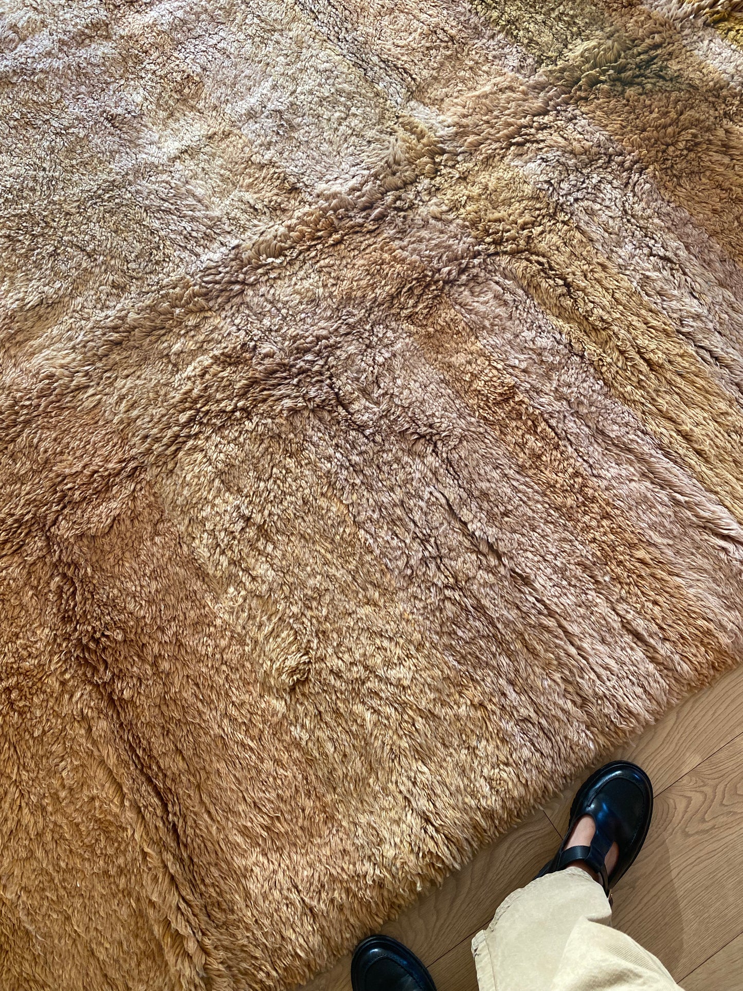 Tapis Beni Ouarain coloré (949) 292x210cm - Apricot Sorbet