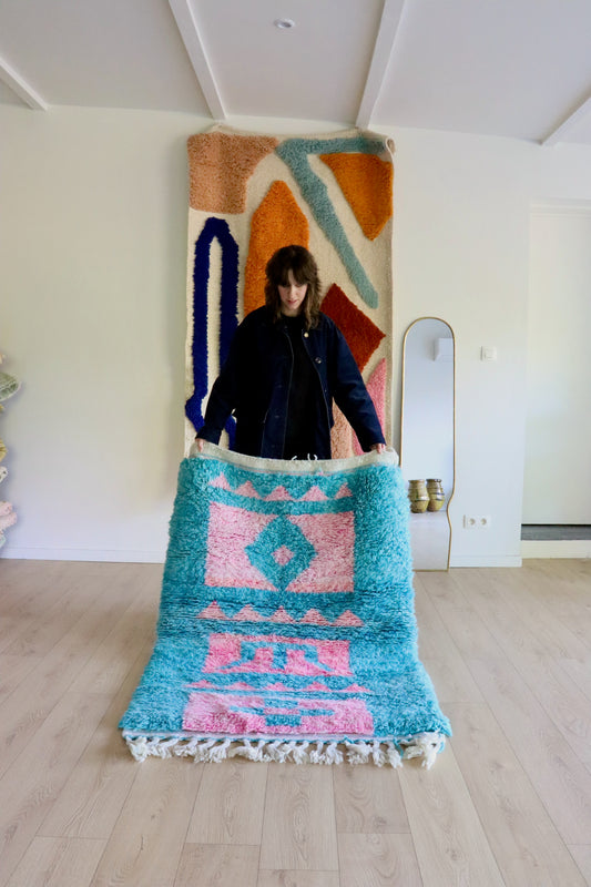 Beni Ouarain Marokkaans kleurrijk tapijt (1006) 153x106cm - Dreams