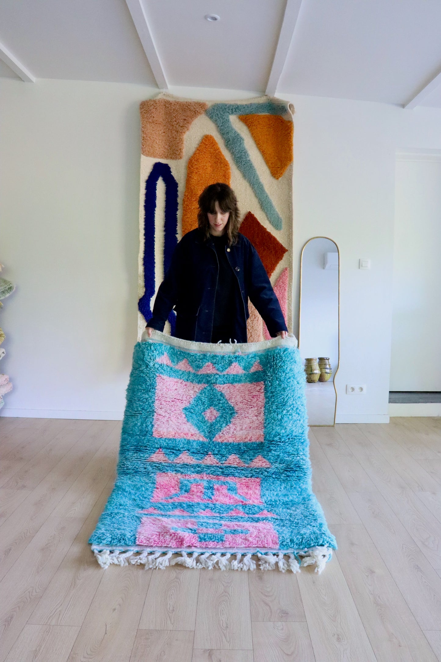 Beni Ouarain Marokkaans kleurrijk tapijt (1006) 153x106cm - Dreams