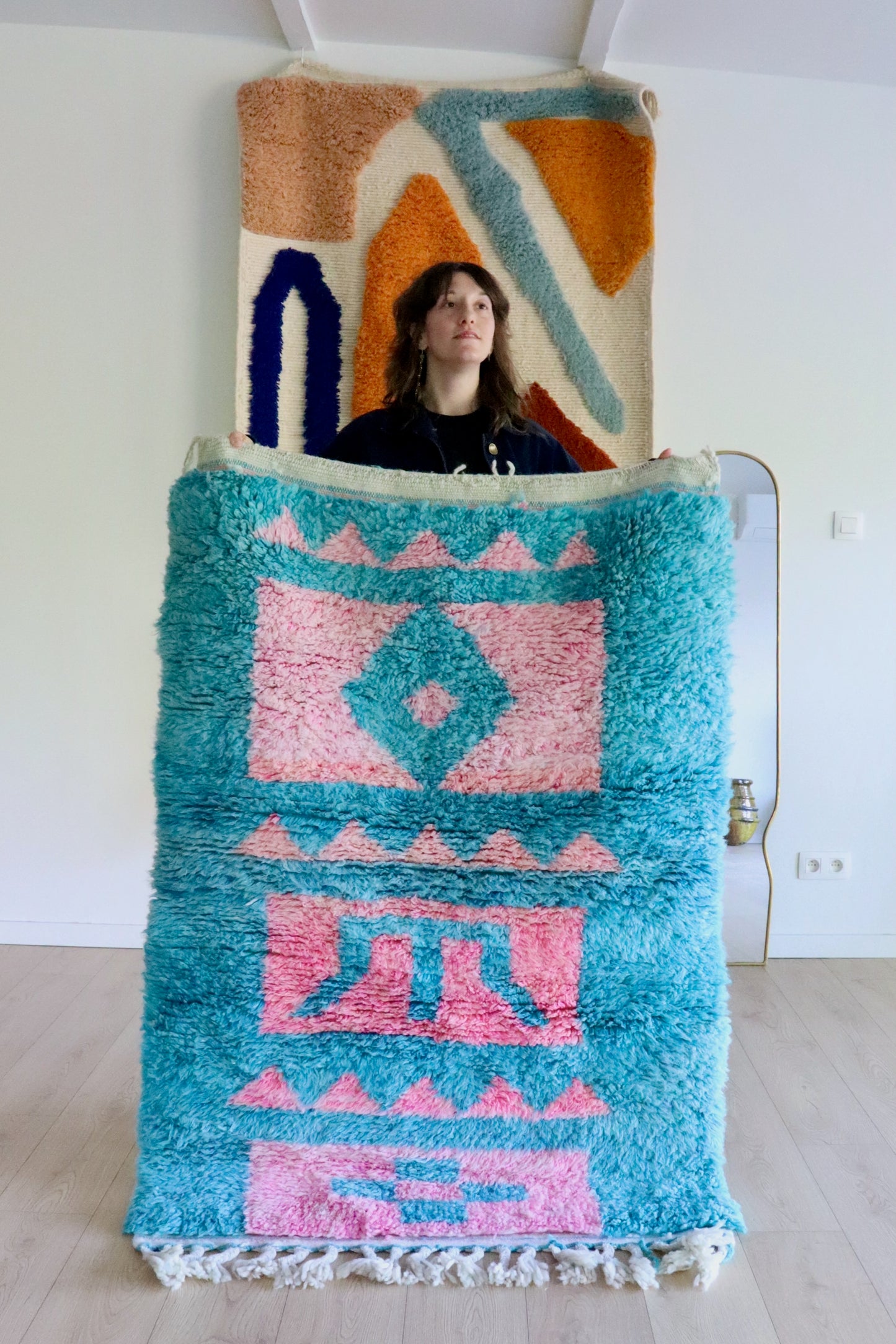 Beni Ouarain Marokkaans kleurrijk tapijt (1006) 153x106cm - Dreams