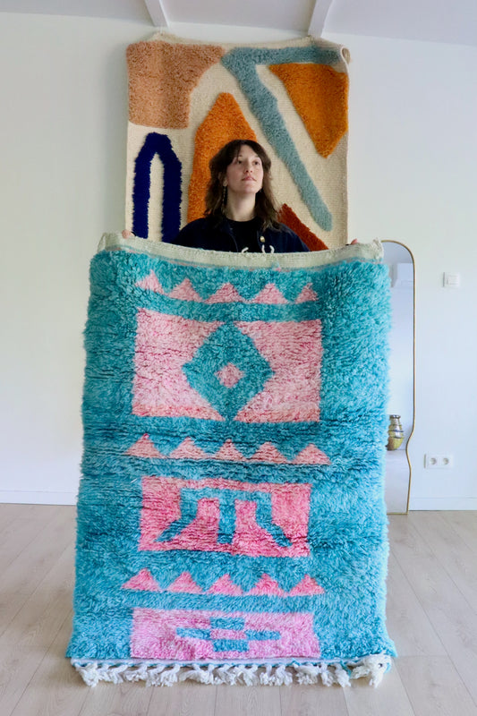 Beni Ouarain Marokkaans kleurrijk tapijt (1006) 153x106cm - Dreams