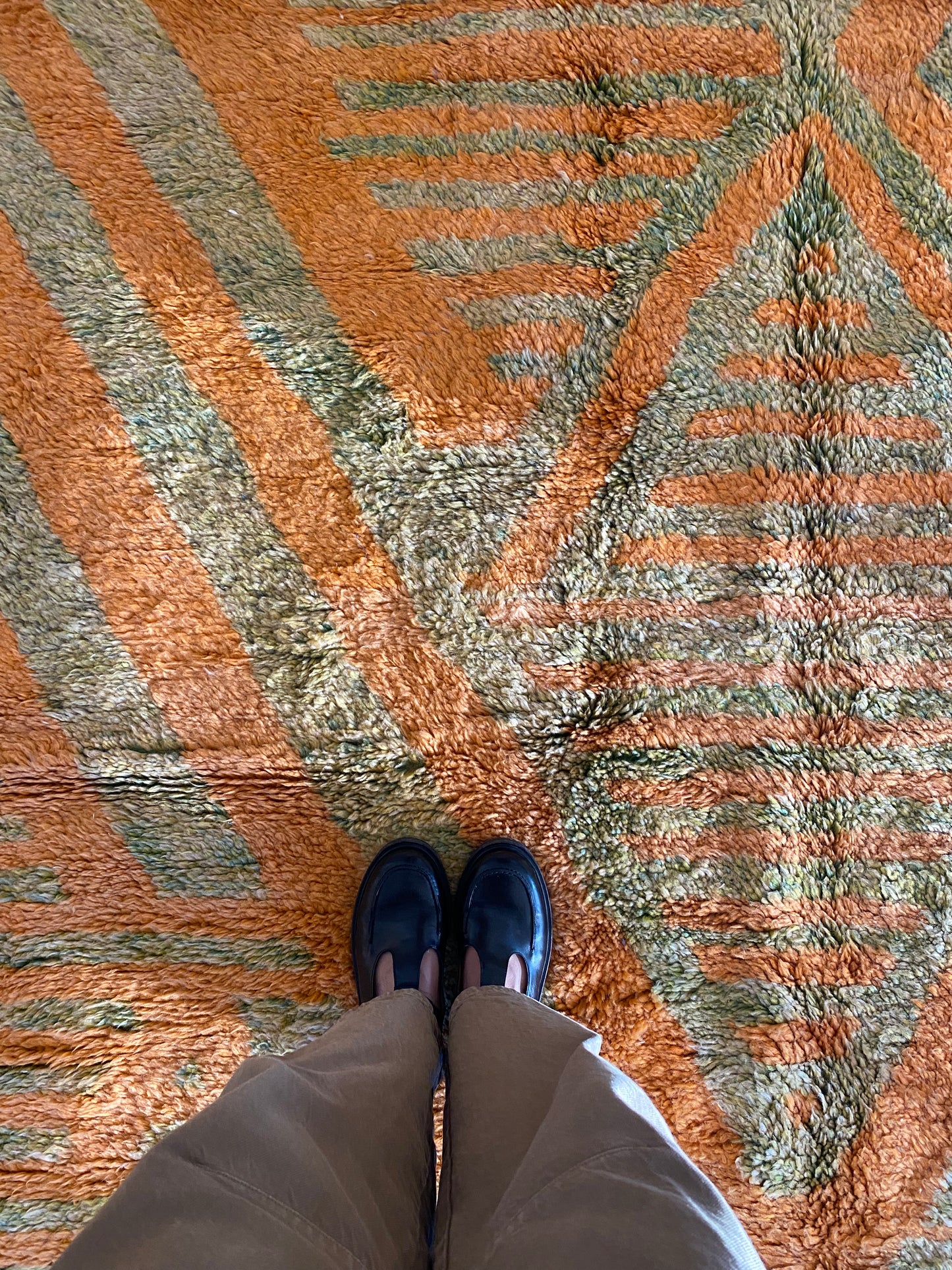 Tapis Beni Ouarain coloré (950) 354x262cm - Pistacchio & Mango