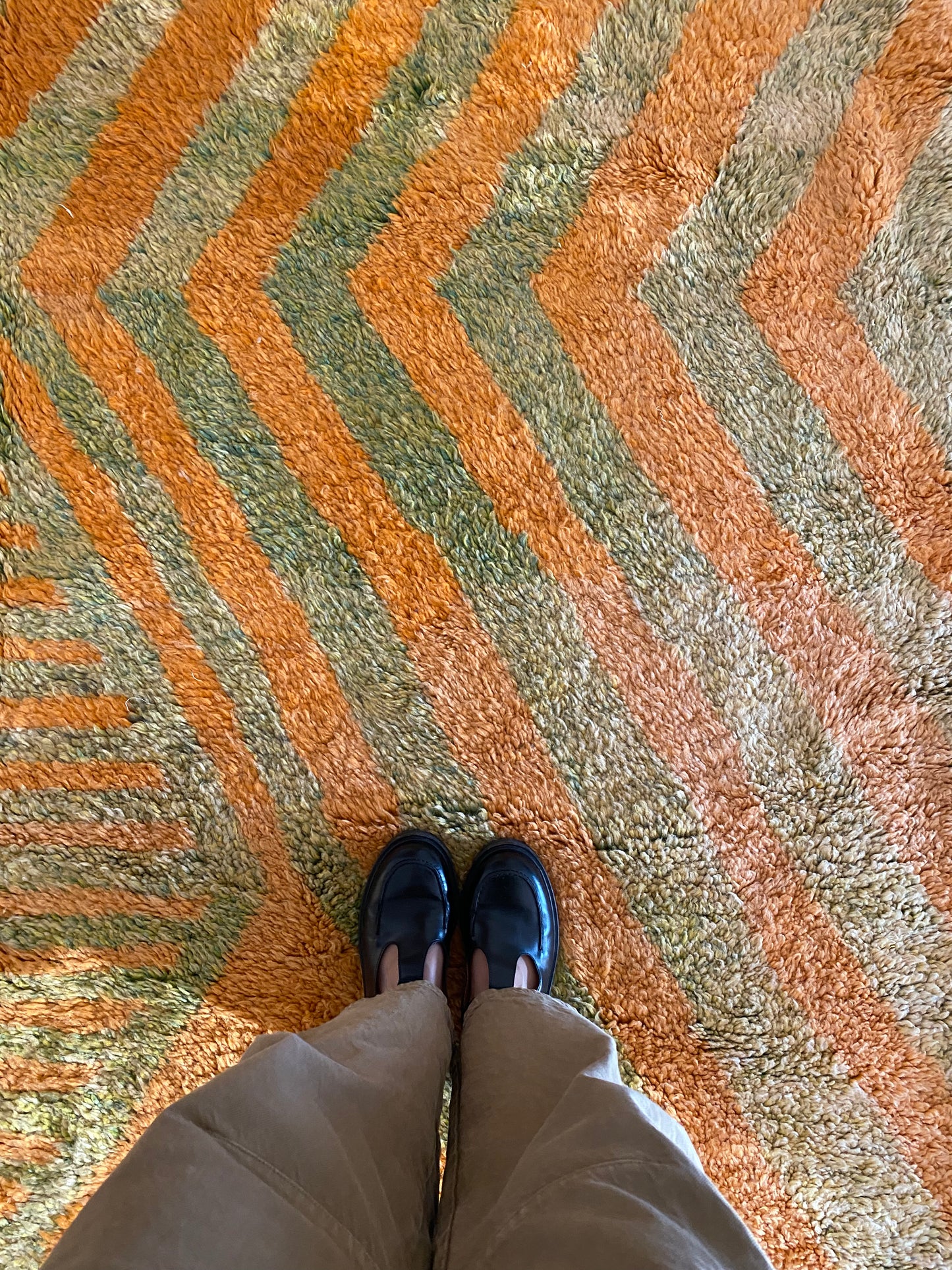 Tapis Beni Ouarain coloré (950) 354x262cm - Pistacchio & Mango