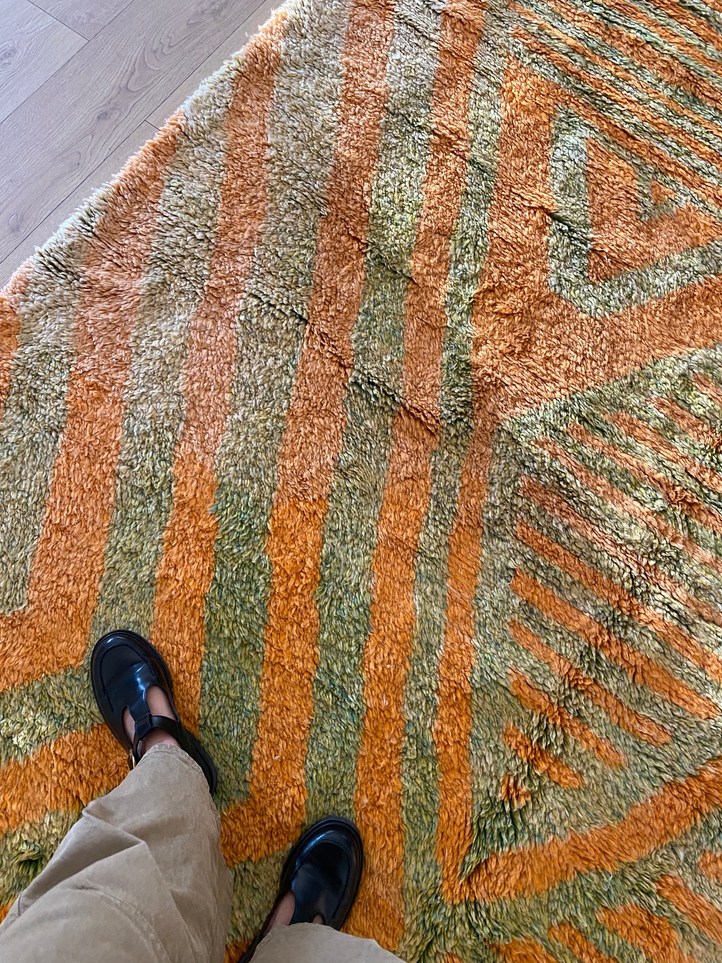 Tapis Beni Ouarain coloré (950) 354x262cm - Pistacchio & Mango