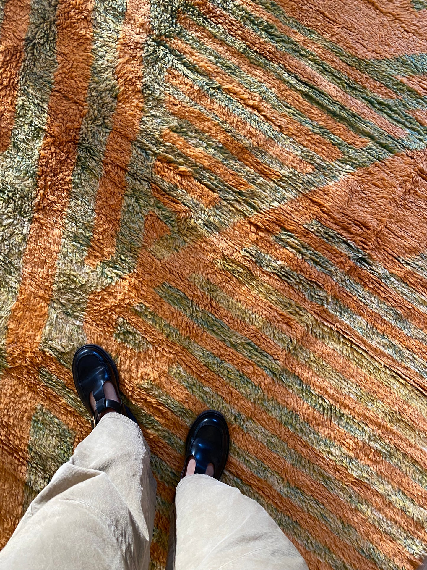 Tapis Beni Ouarain coloré (950) 354x262cm - Pistacchio & Mango