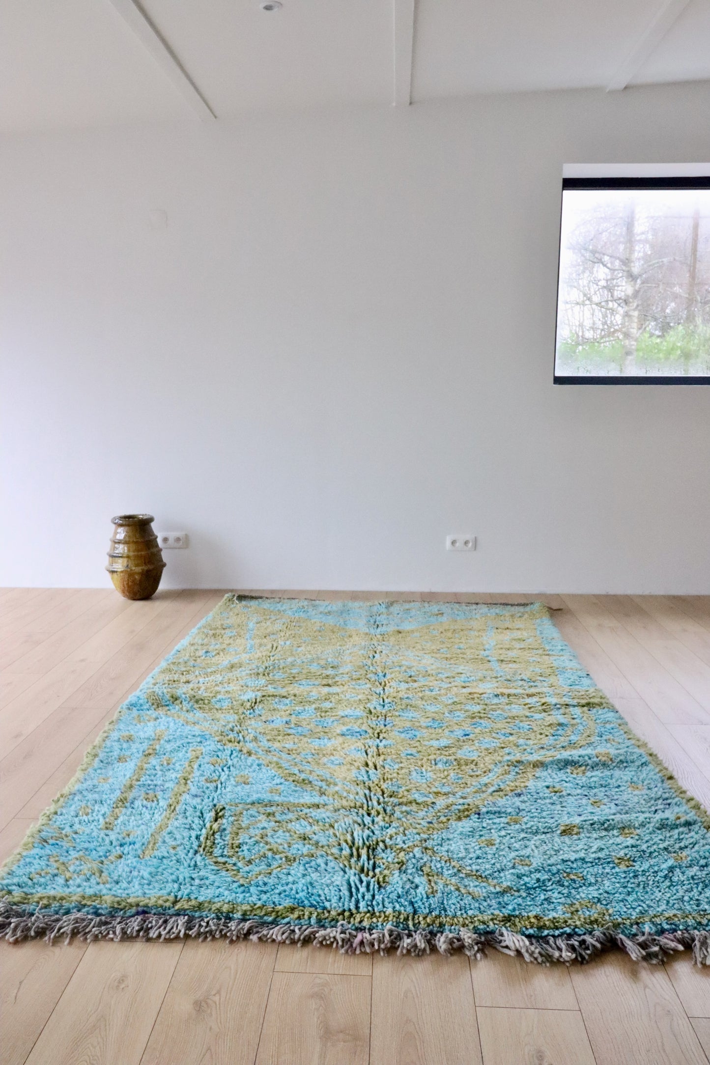 Beni Ouarain Moroccan Colorful Rug (771) 271x165cm - Peacock
