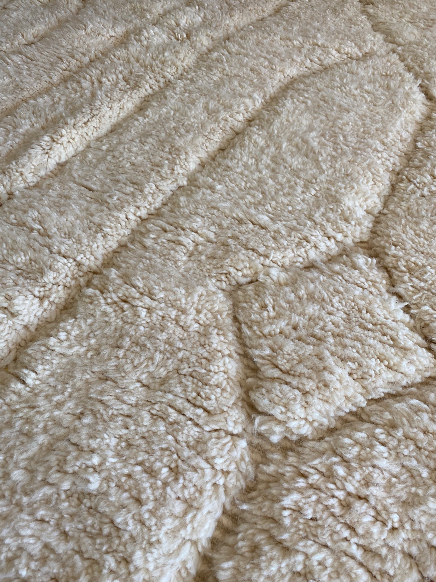 Beni Ouarain Moroccan Colorful Rug (962) 310x204cm - Snow on top