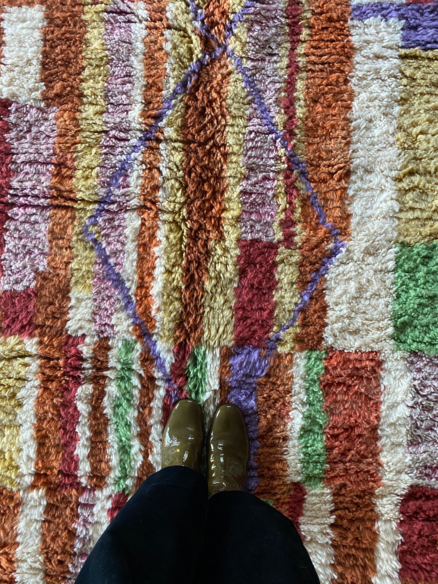 Tapis Beni Ouarain coloré (1017) 288x207cm - Willow