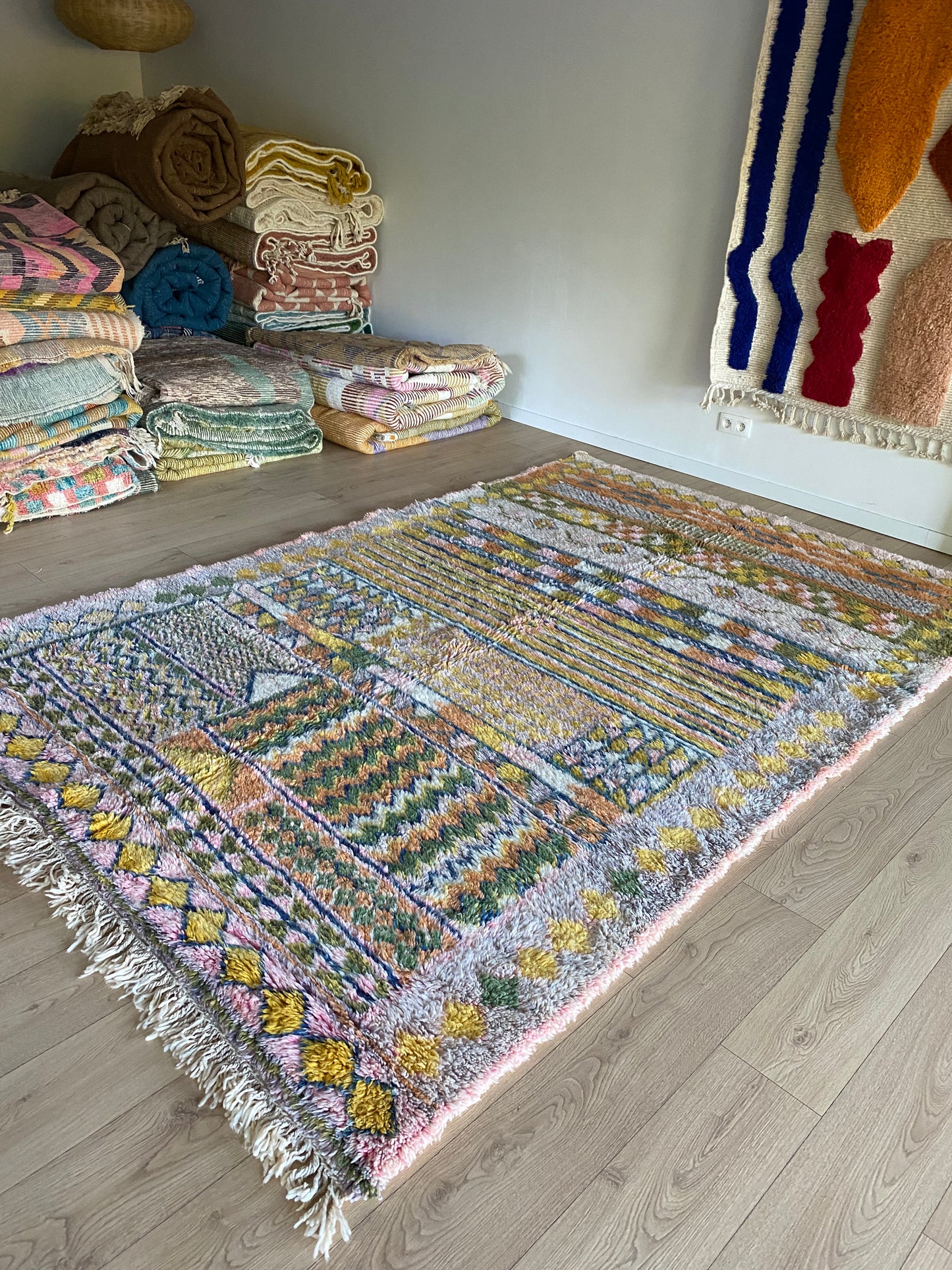 Beni Ouarain Marokkaans kleurrijk tapijt (1018) 304x203cm - Taroudant