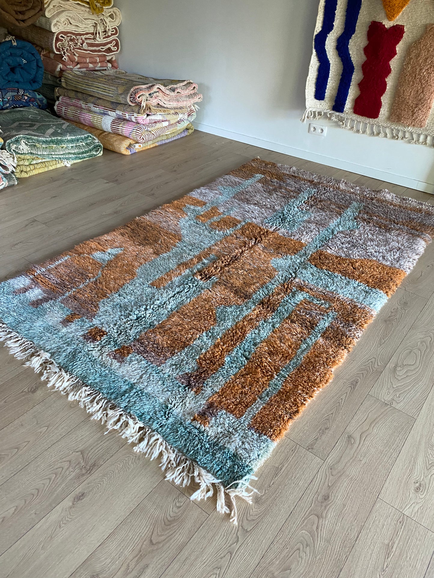 Beni Ouarain Marokkaans kleurrijk tapijt (1008) 260x157cm - Terra