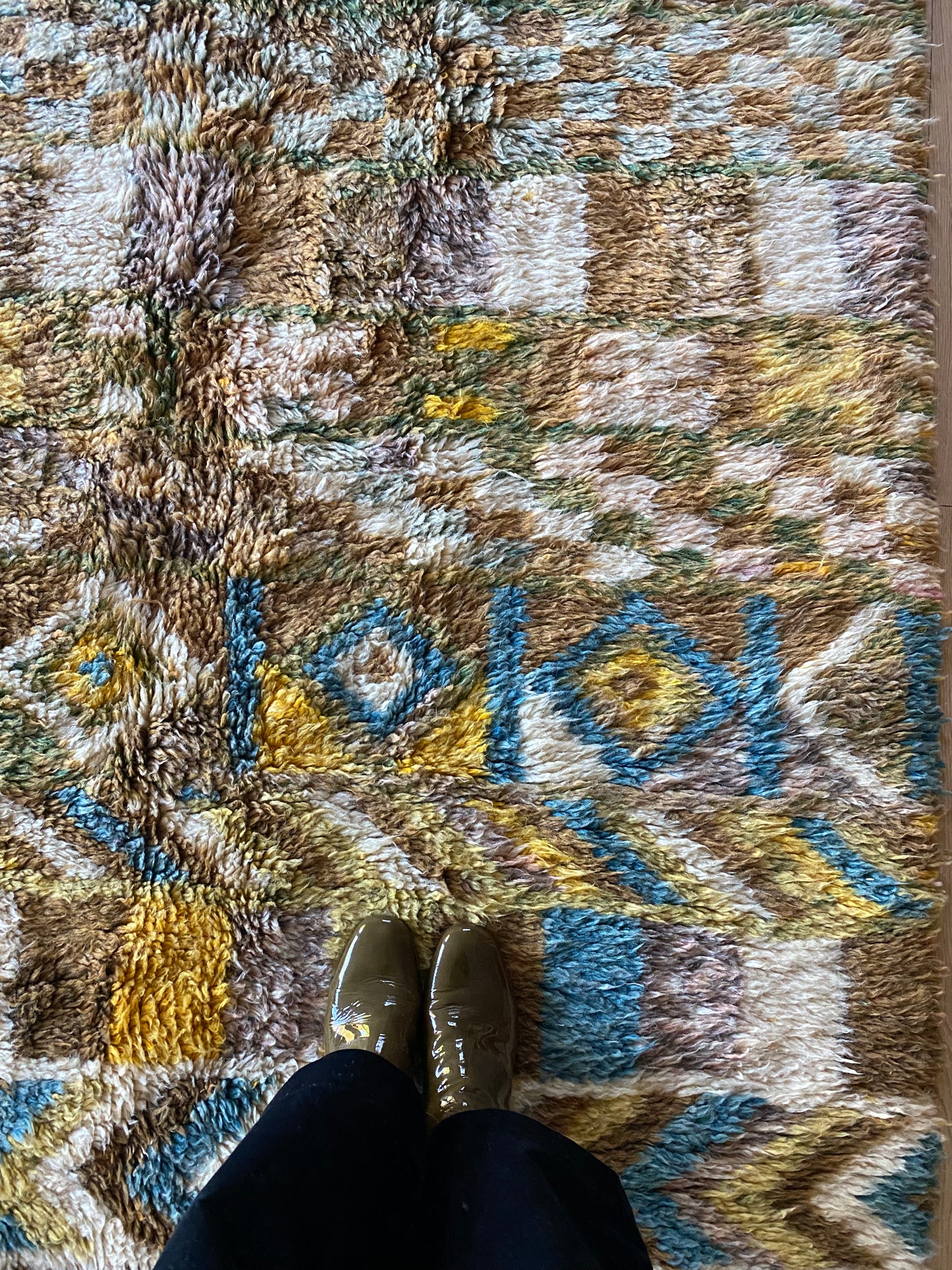 Beni Ouarain Marokkaans kleurrijk tapijt (1011) 254x156cm - Skoura