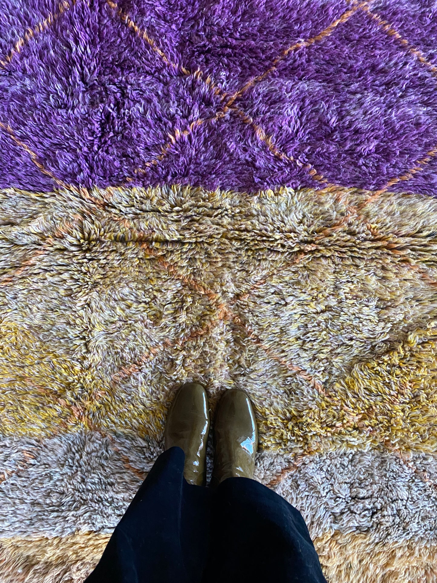 Tapis Beni Ouarain coloré (1001) 154x112cm - Violet