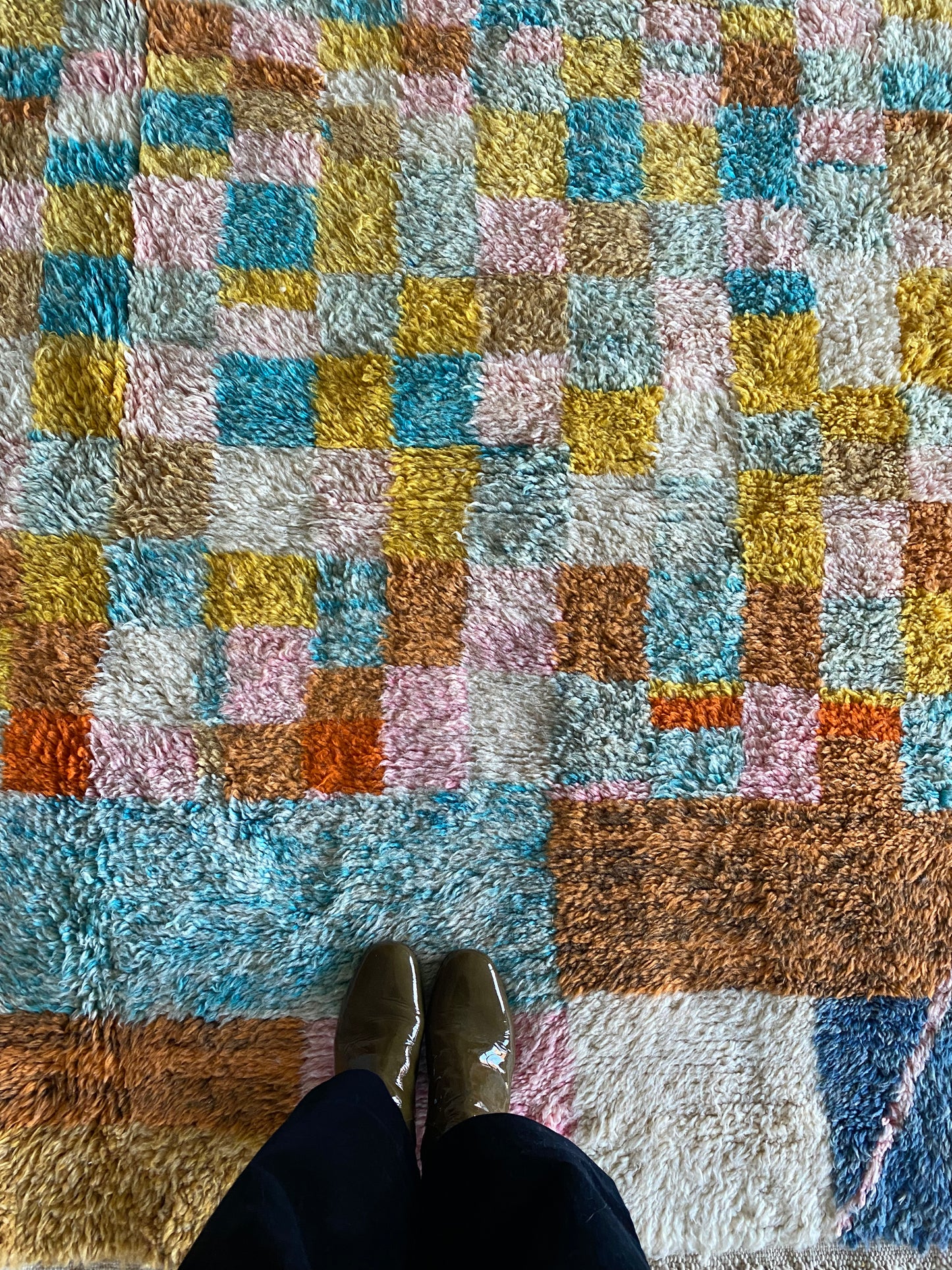 Beni Ouarain Marokkaans kleurrijk tapijt (1023) 297x206cm - Checkmate