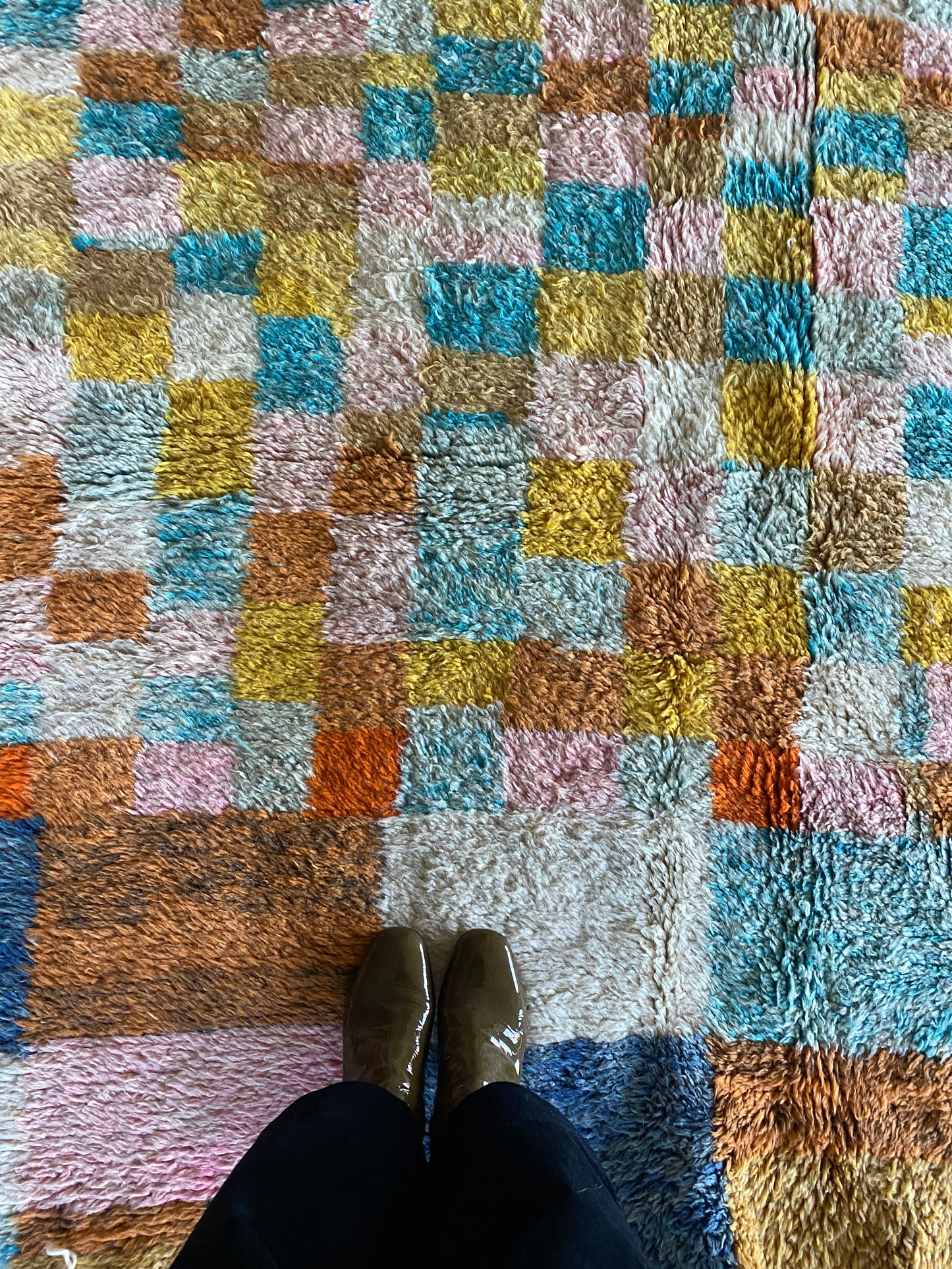 Beni Ouarain Marokkaans kleurrijk tapijt (1023) 297x206cm - Checkmate