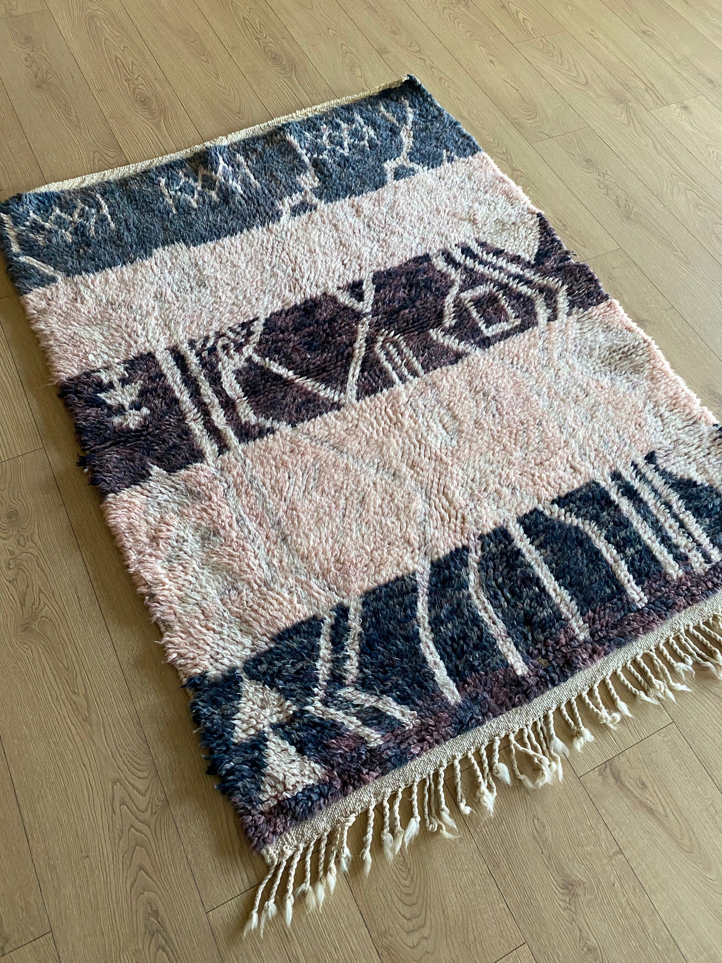 Beni Ouarain Marokkaans kleurrijk tapijt (1005) 150x112cm - Lavender