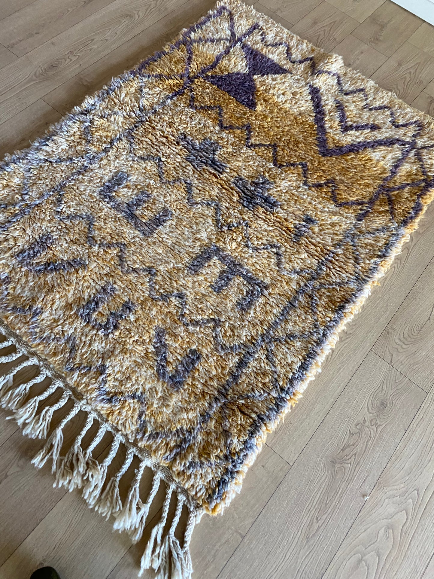 Tapis Beni Ouarain coloré (1000) 152x112cm - Lilac 2