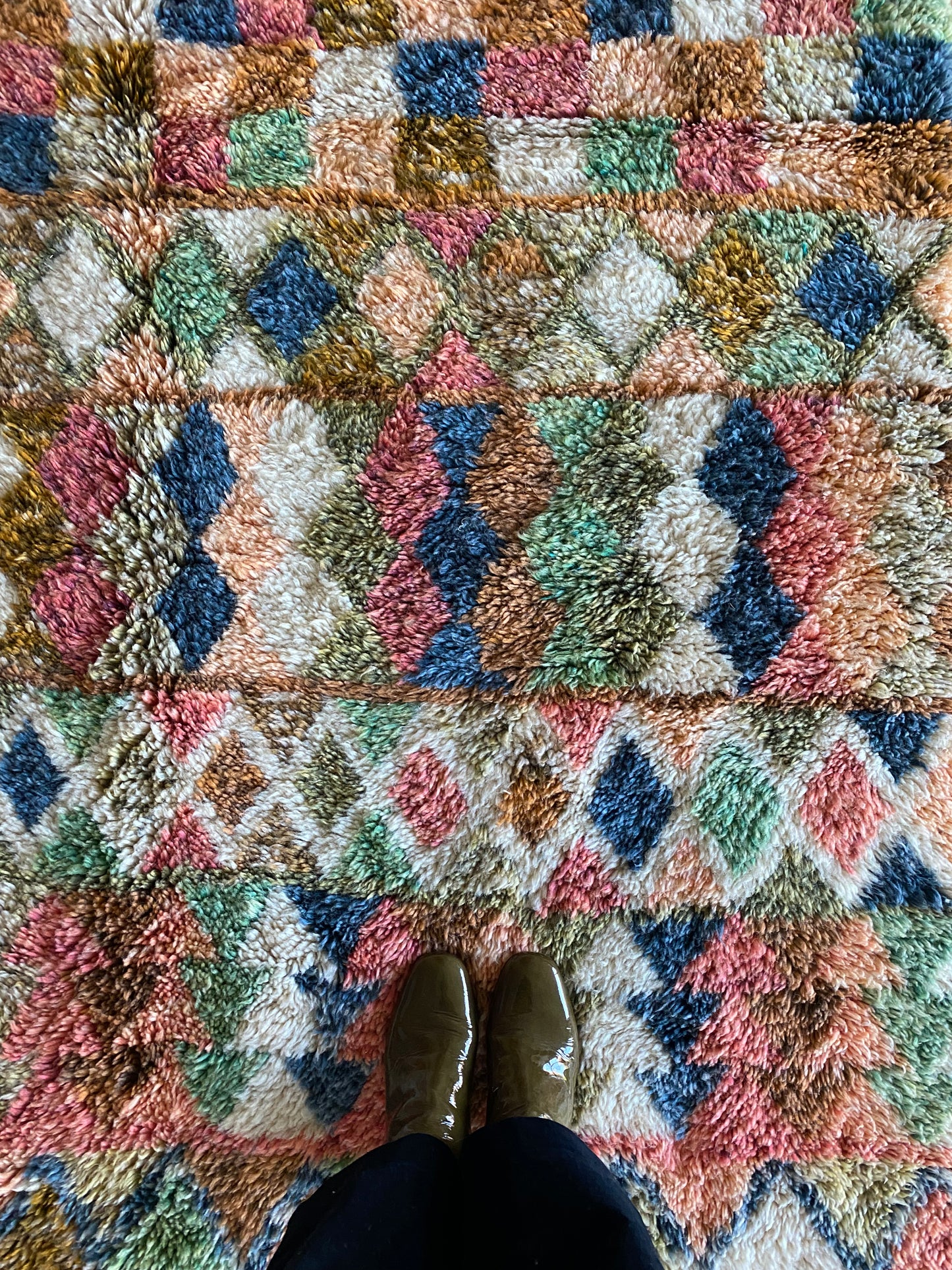 Beni Ouarain Marokkaans kleurrijk tapijt (1015) 250x170cm - Arlequin