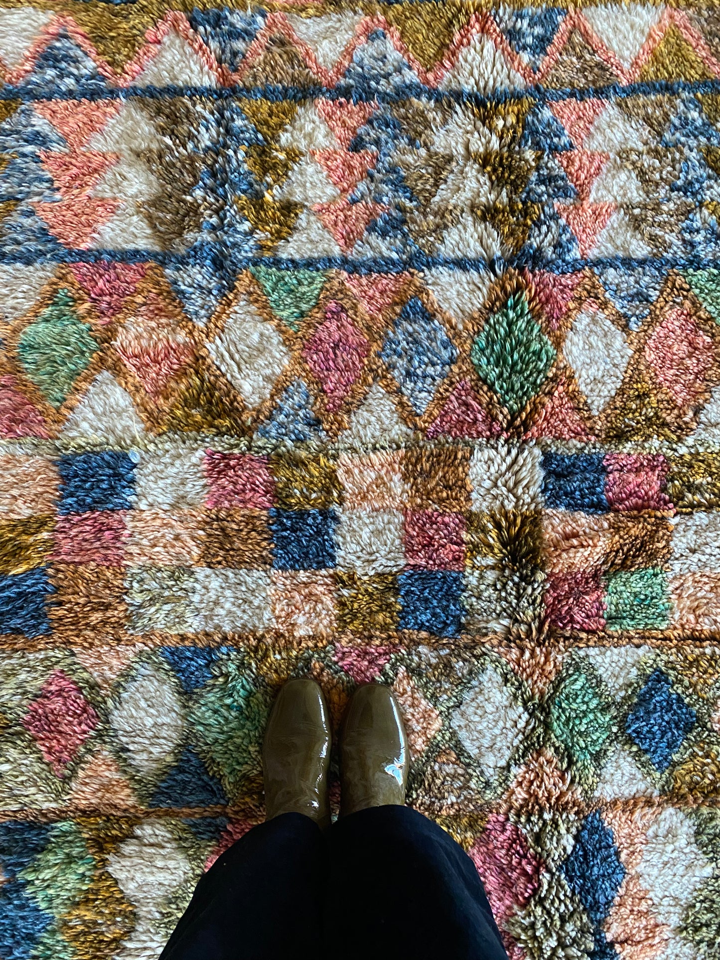 Beni Ouarain Marokkaans kleurrijk tapijt (1015) 250x170cm - Arlequin