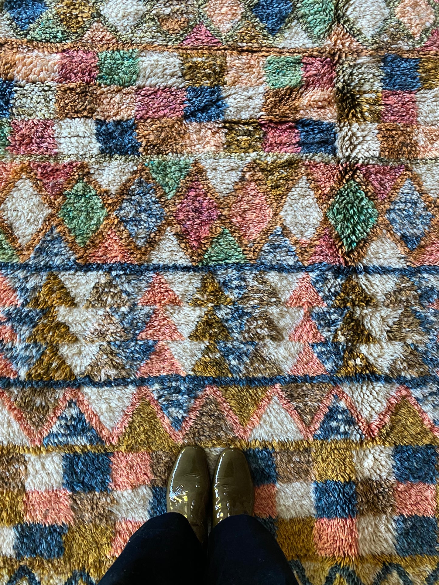 Beni Ouarain Marokkaans kleurrijk tapijt (1015) 250x170cm - Arlequin