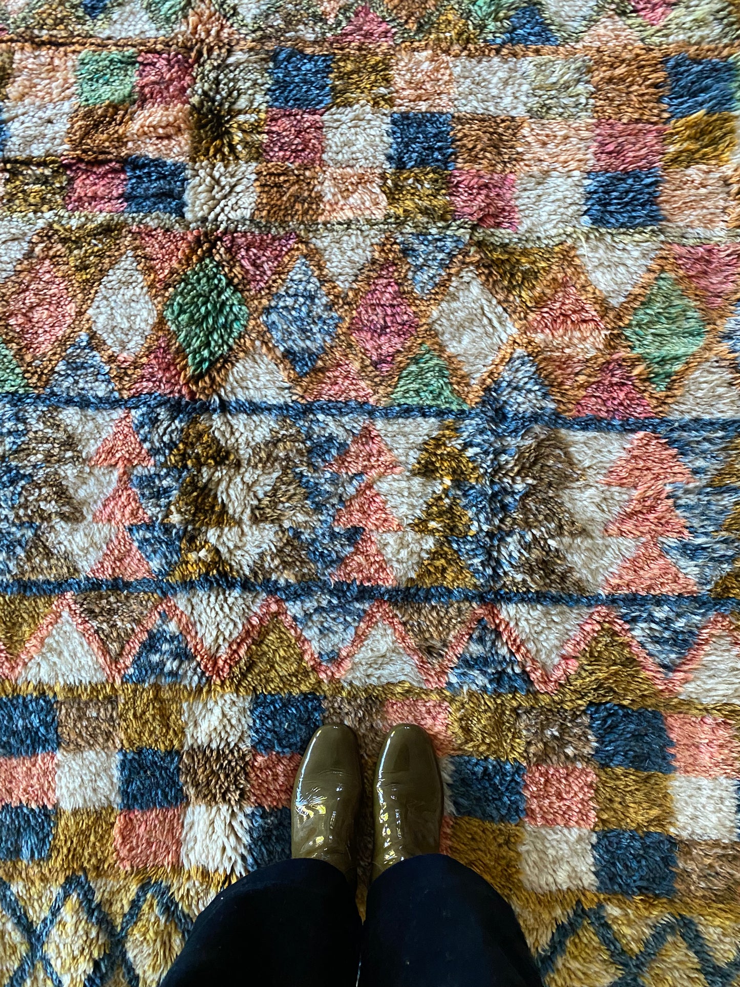 Beni Ouarain Marokkaans kleurrijk tapijt (1015) 250x170cm - Arlequin