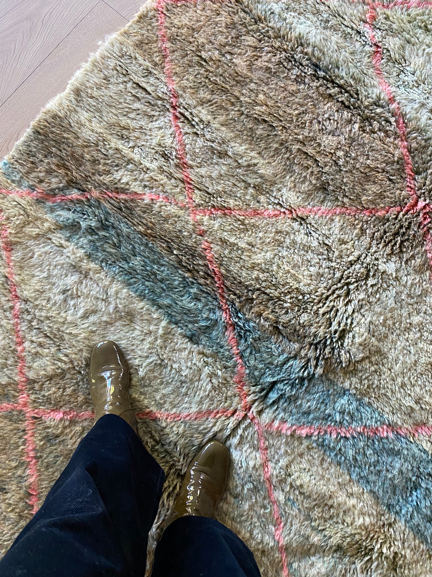 Beni Ouarain Marokkaans kleurrijk tapijt (1014) 255x172cm - Winter in the oasis