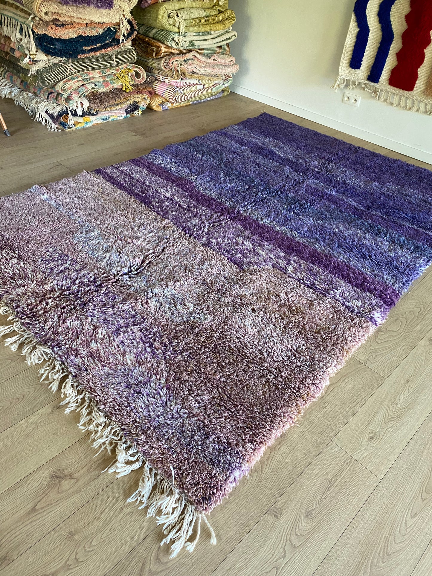 Beni Ouarain Marokkaans kleurrijk tapijt (1021) 295x196cm - Dusk