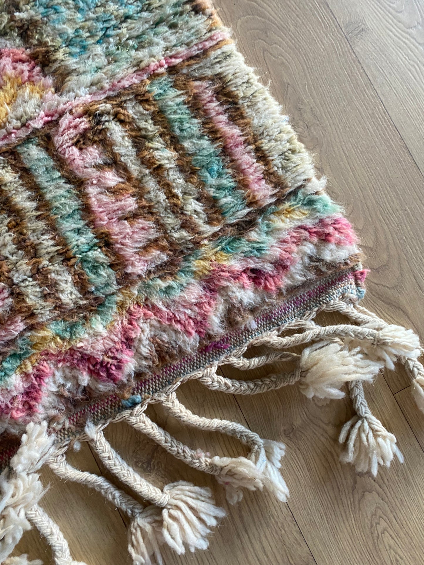 Beni Ouarain Moroccan Colorful Rug (1065) 299x197cm - Poppy Field