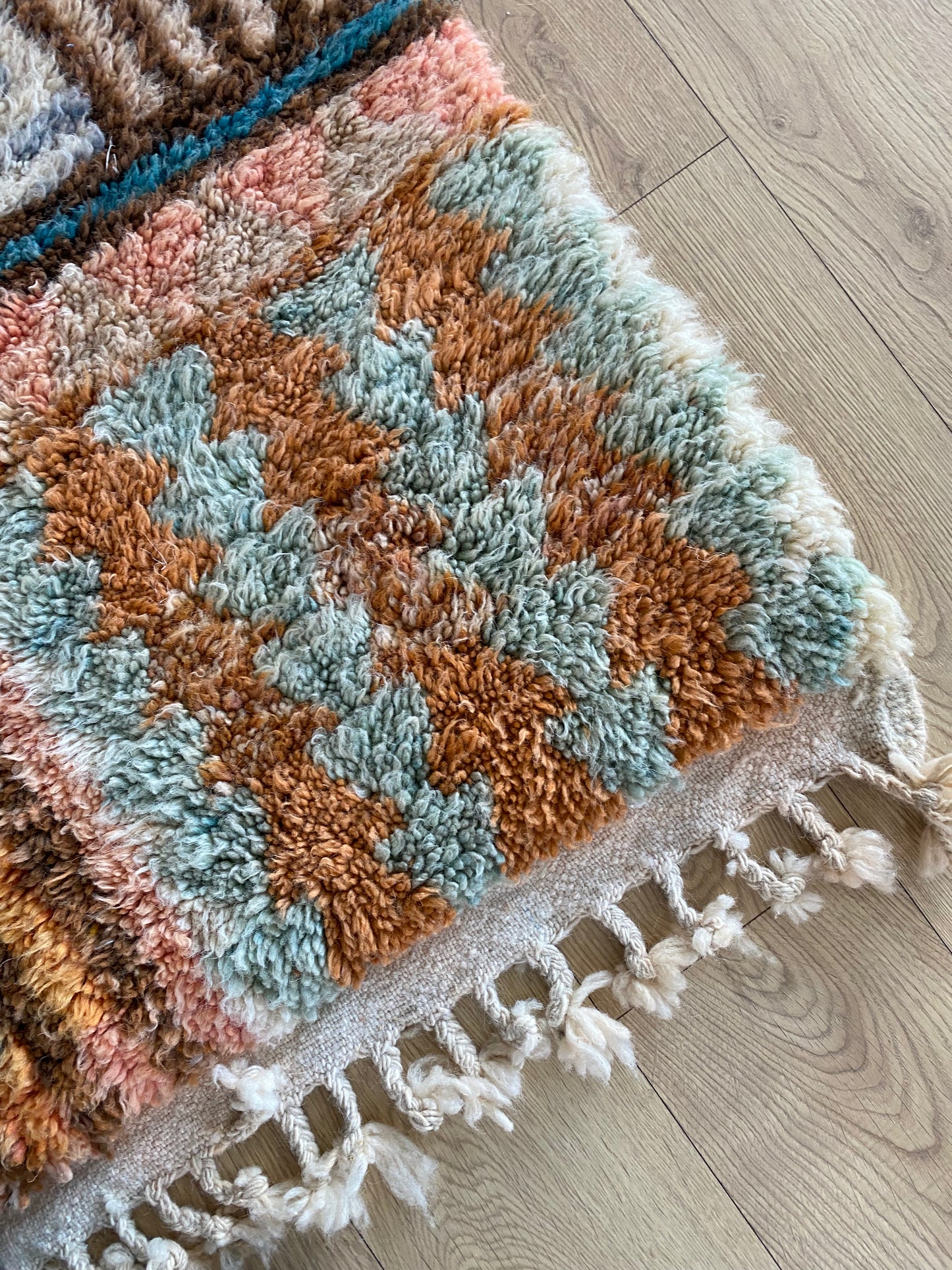 Beni Ouarain Moroccan Colorful Rug (1053) 261x174cm - The 70s