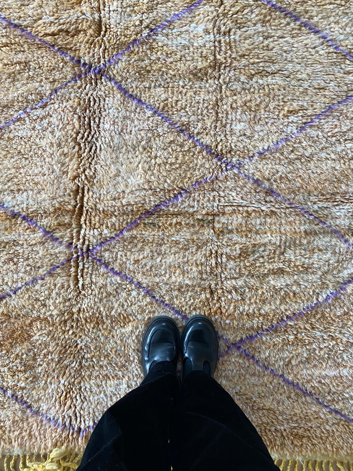 Beni Ouarain Moroccan Colorful Rug (1045) 255x170cm - Oatmeal