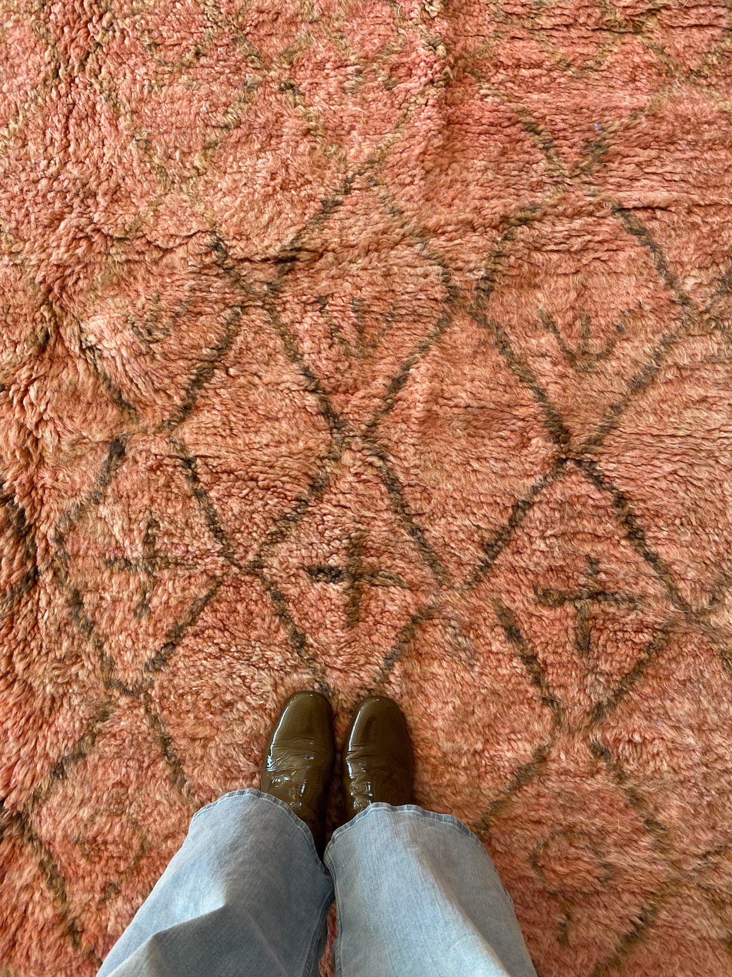 Tapis Beni Ouarain coloré (1146) 296x203cm - Latte