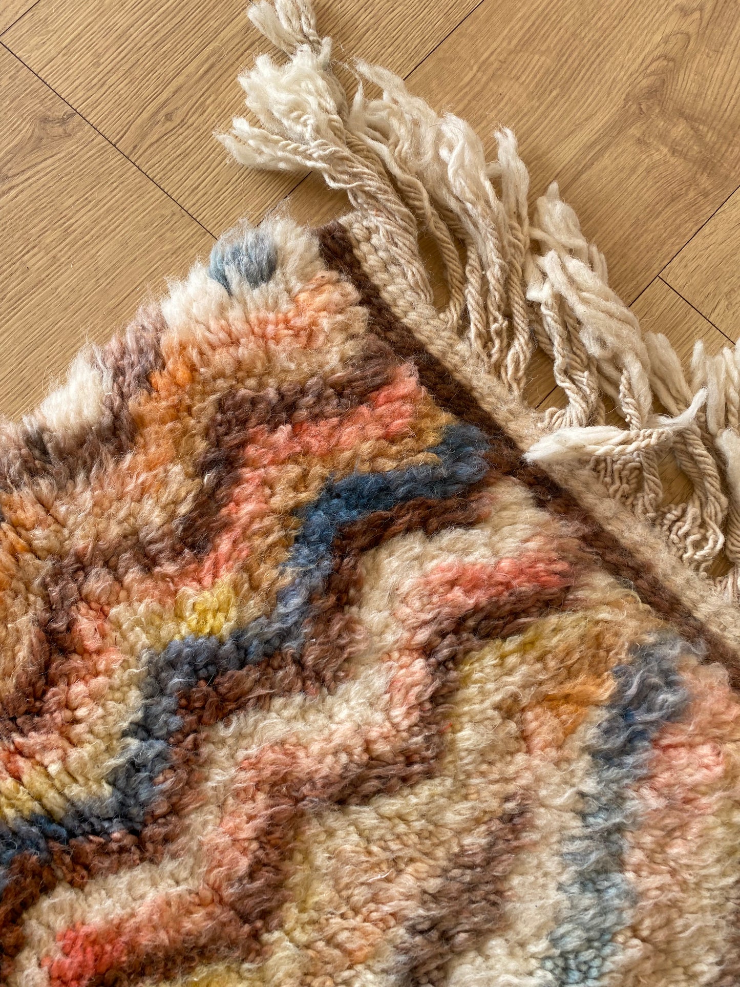 Beni Ouarain Moroccan Colorful Rug (1111) 251x158cm - Tribal