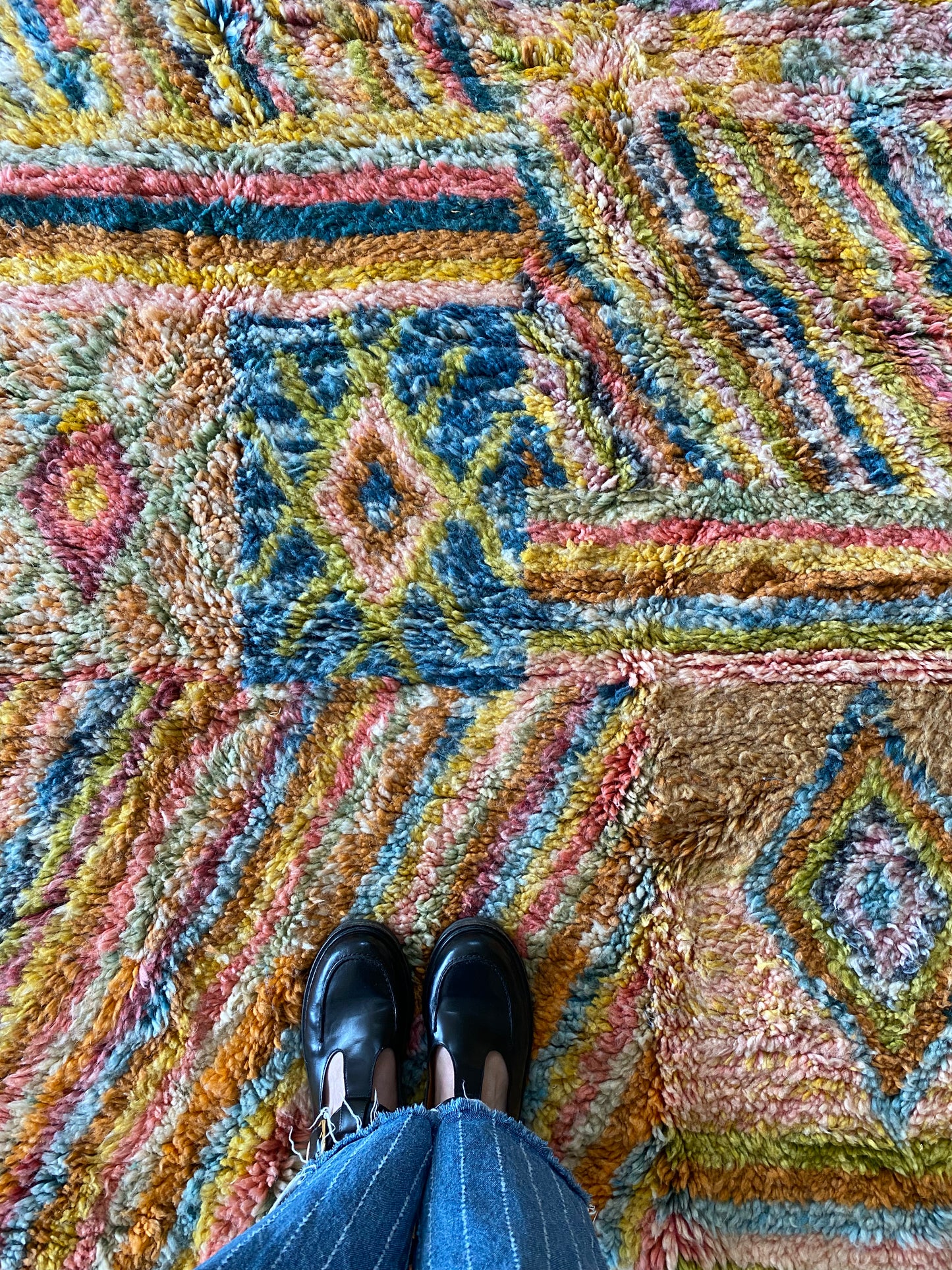 Beni Ouarain Moroccan Colorful Rug (1159) 245x160cm - Diana