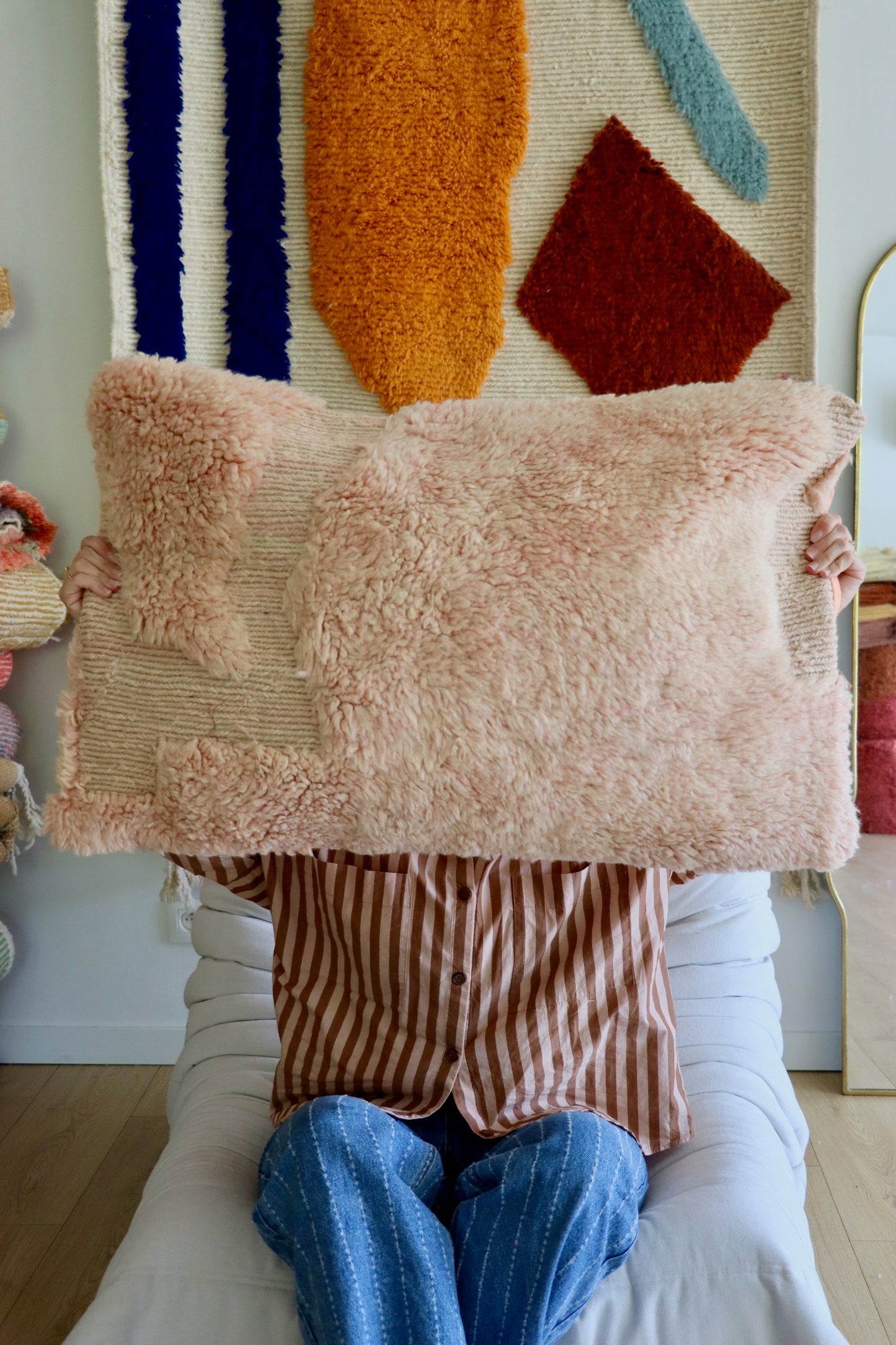 Mrirt Moroccan Wool Cushion - 85x50cm