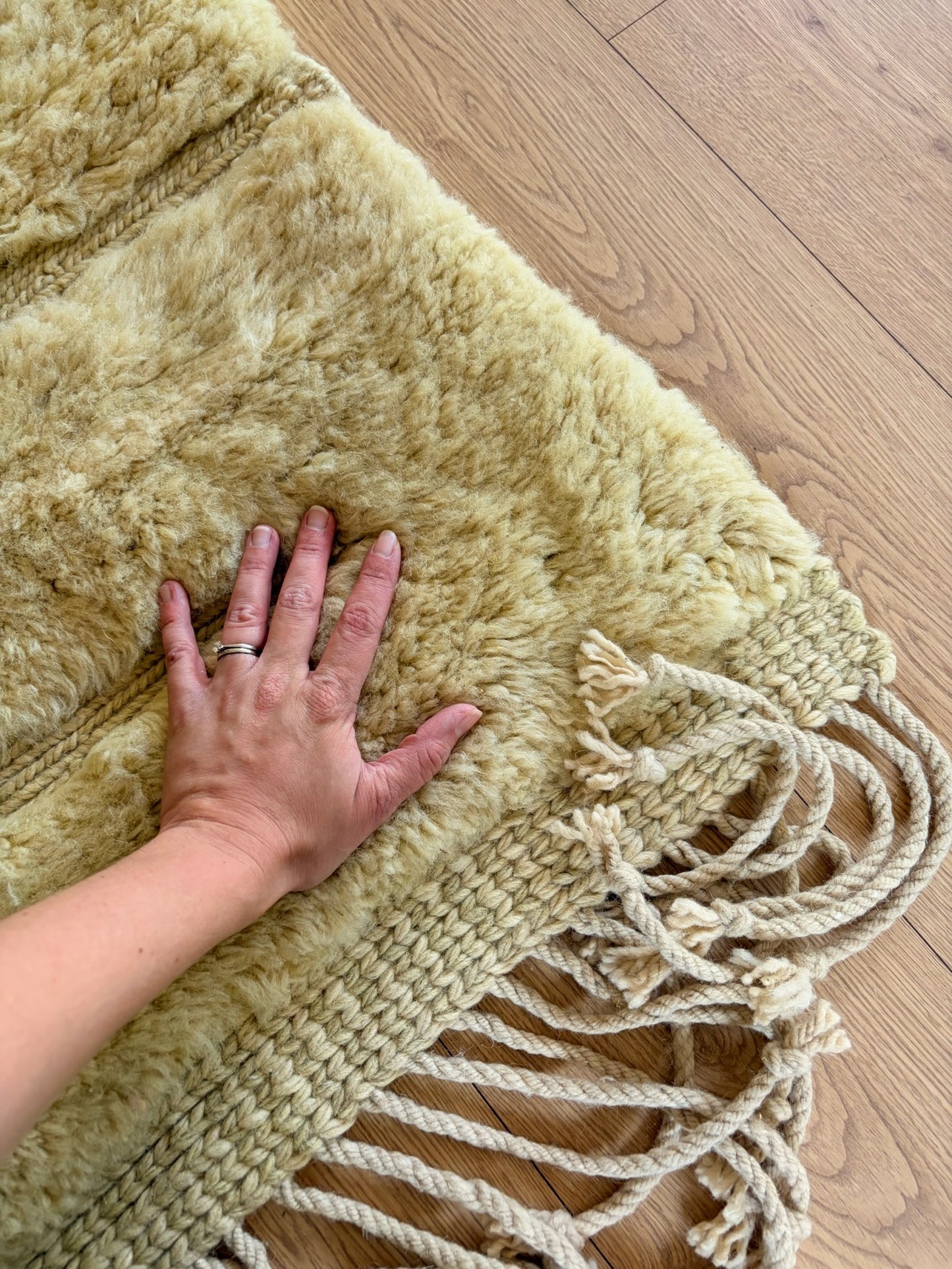 Mrirt Moroccan Rug (1241) 355x248cm - Lime