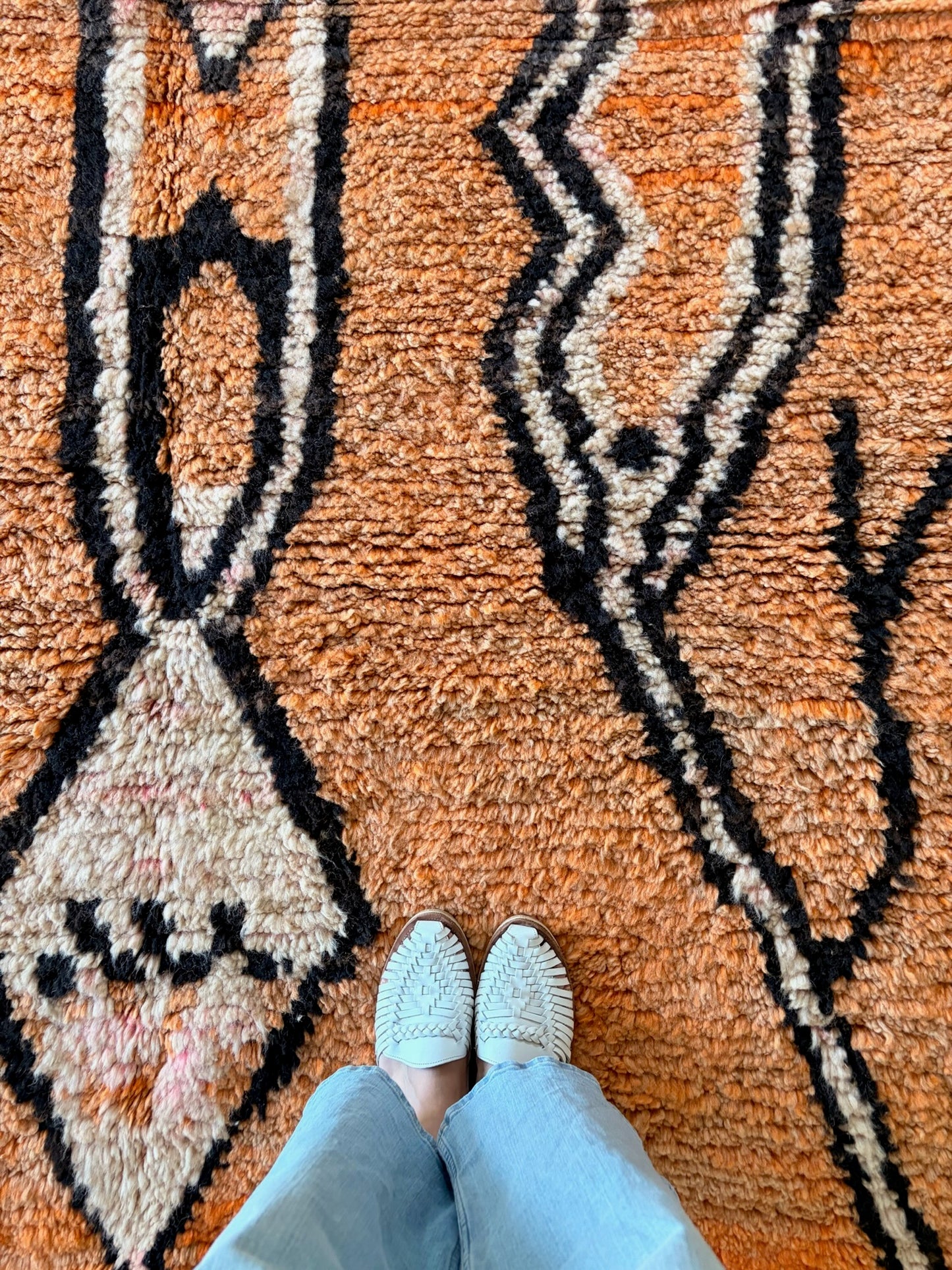 Boujaad Moroccan Colorful Rug (1209) 248x170 - Orange Juice