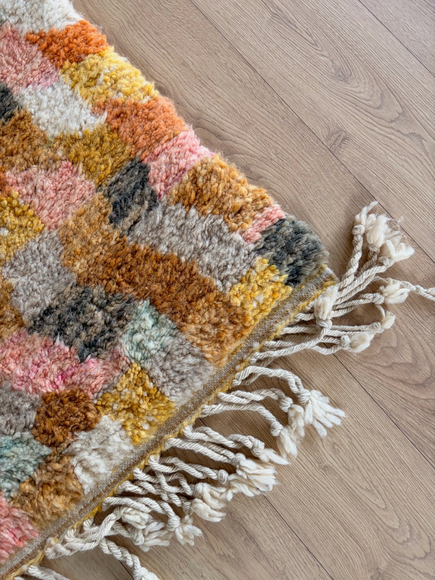 Beni Ouarain Moroccan Colorful Rug (1238) 280x210cm - Afternoon on the Terrasse