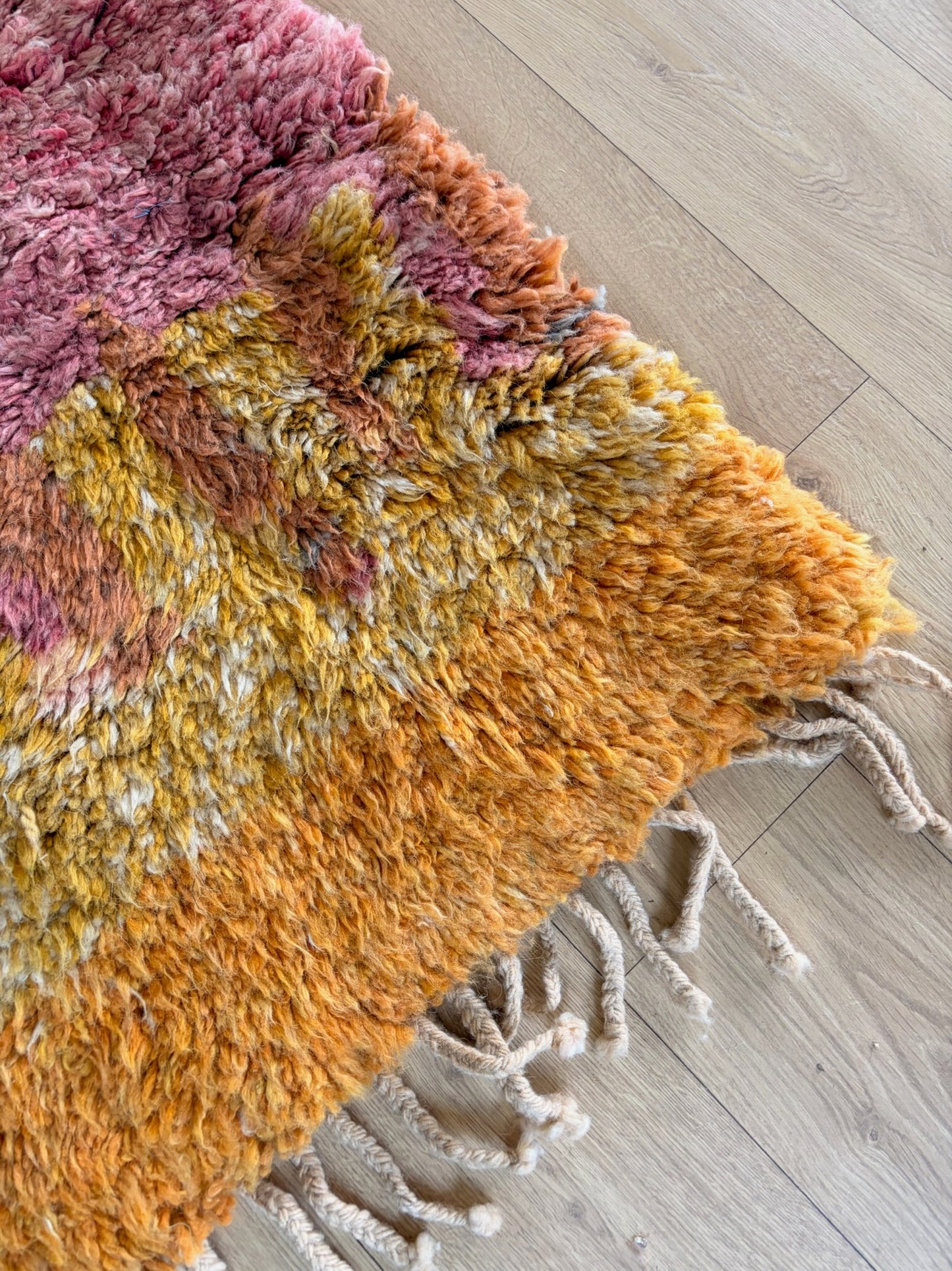 Beni Ouarain Moroccan Colorful Rug (1220) 364x120cm - My Old Heart